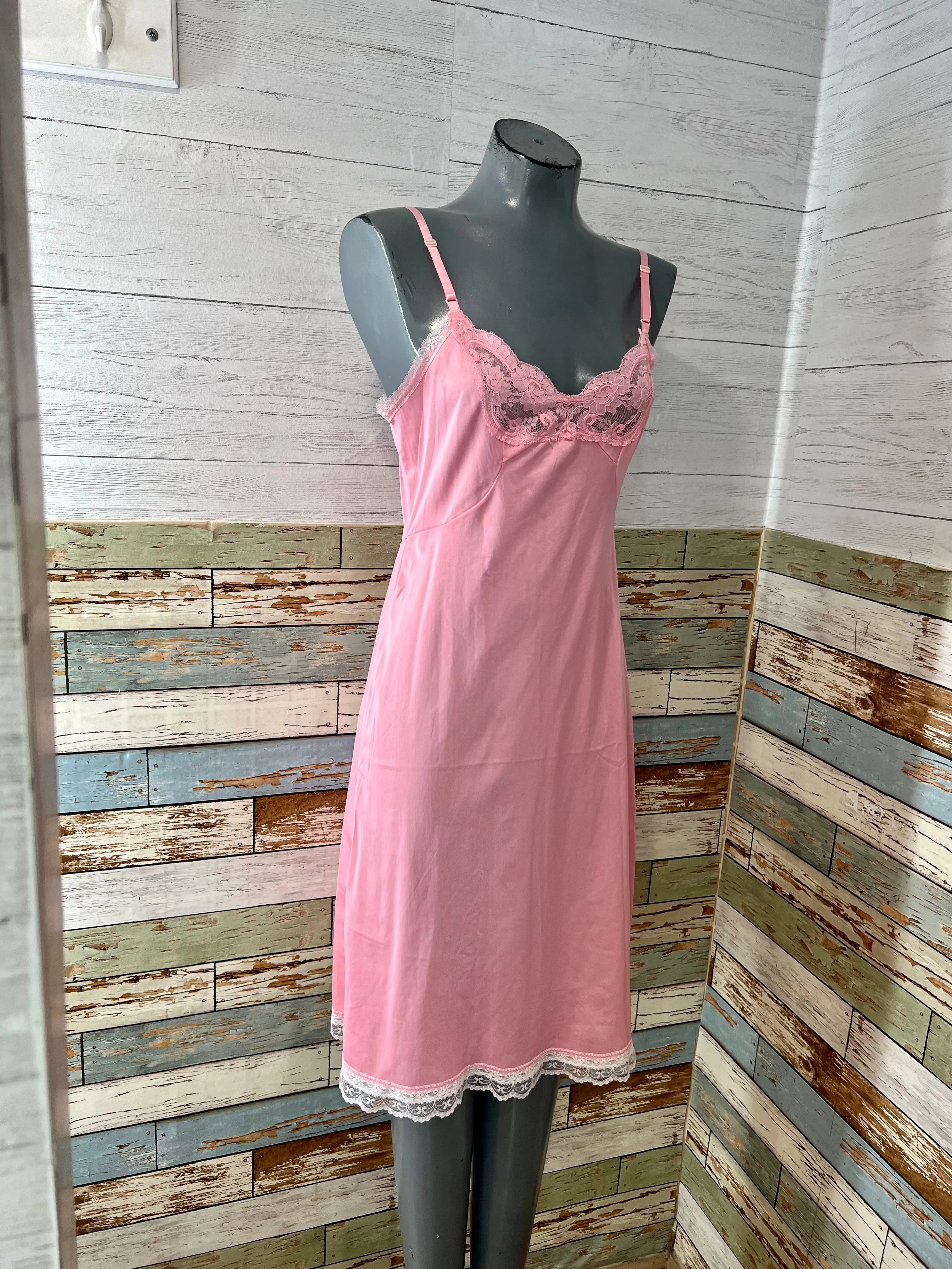 70’s Pink Slip Dress