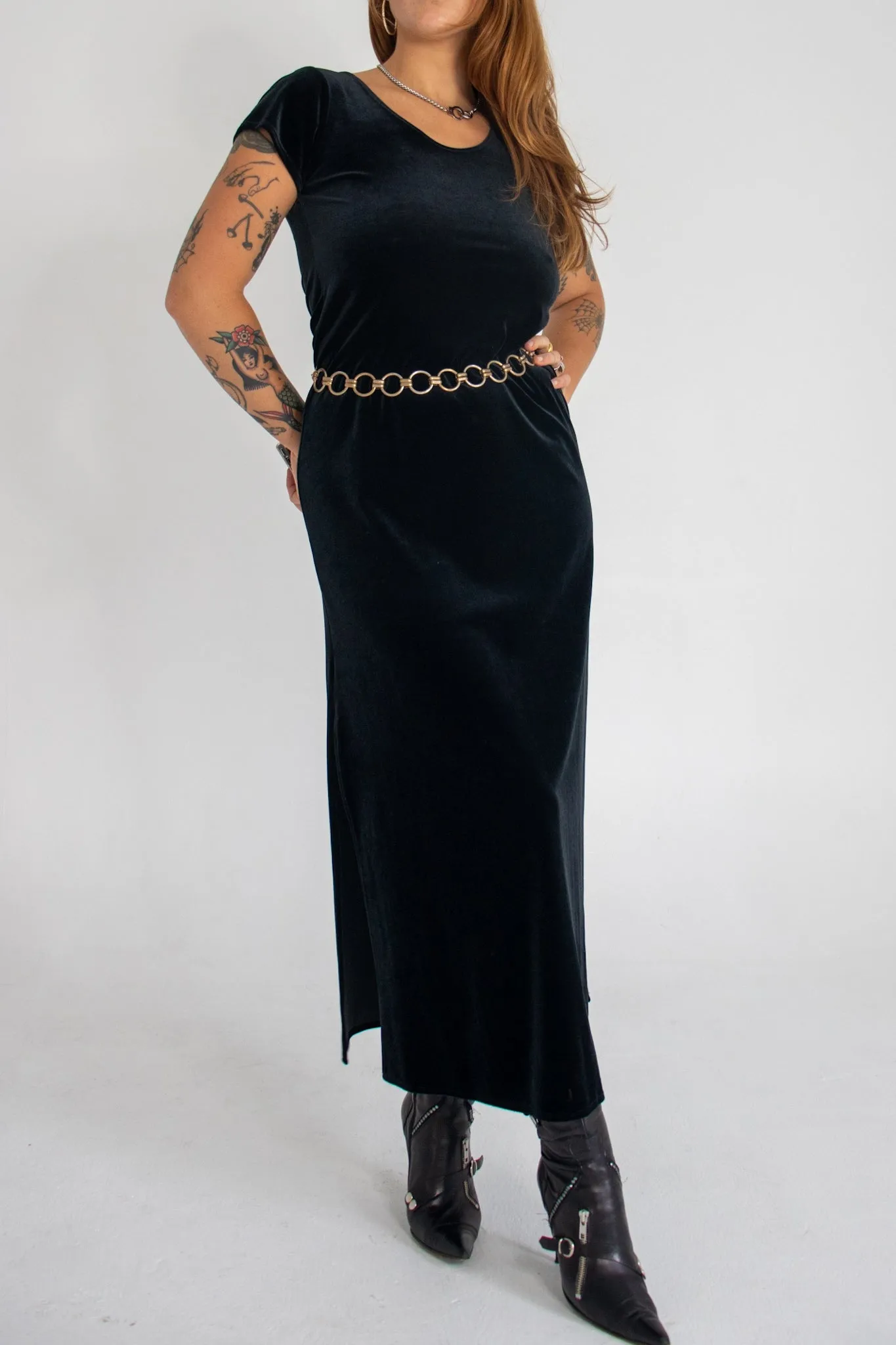 90s Gothic Maxi Dress