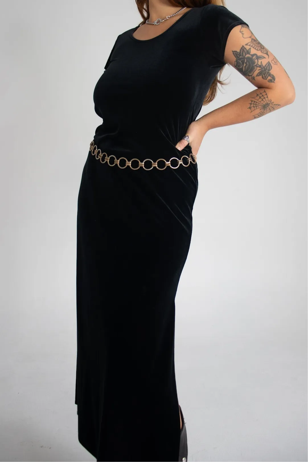 90s Gothic Maxi Dress