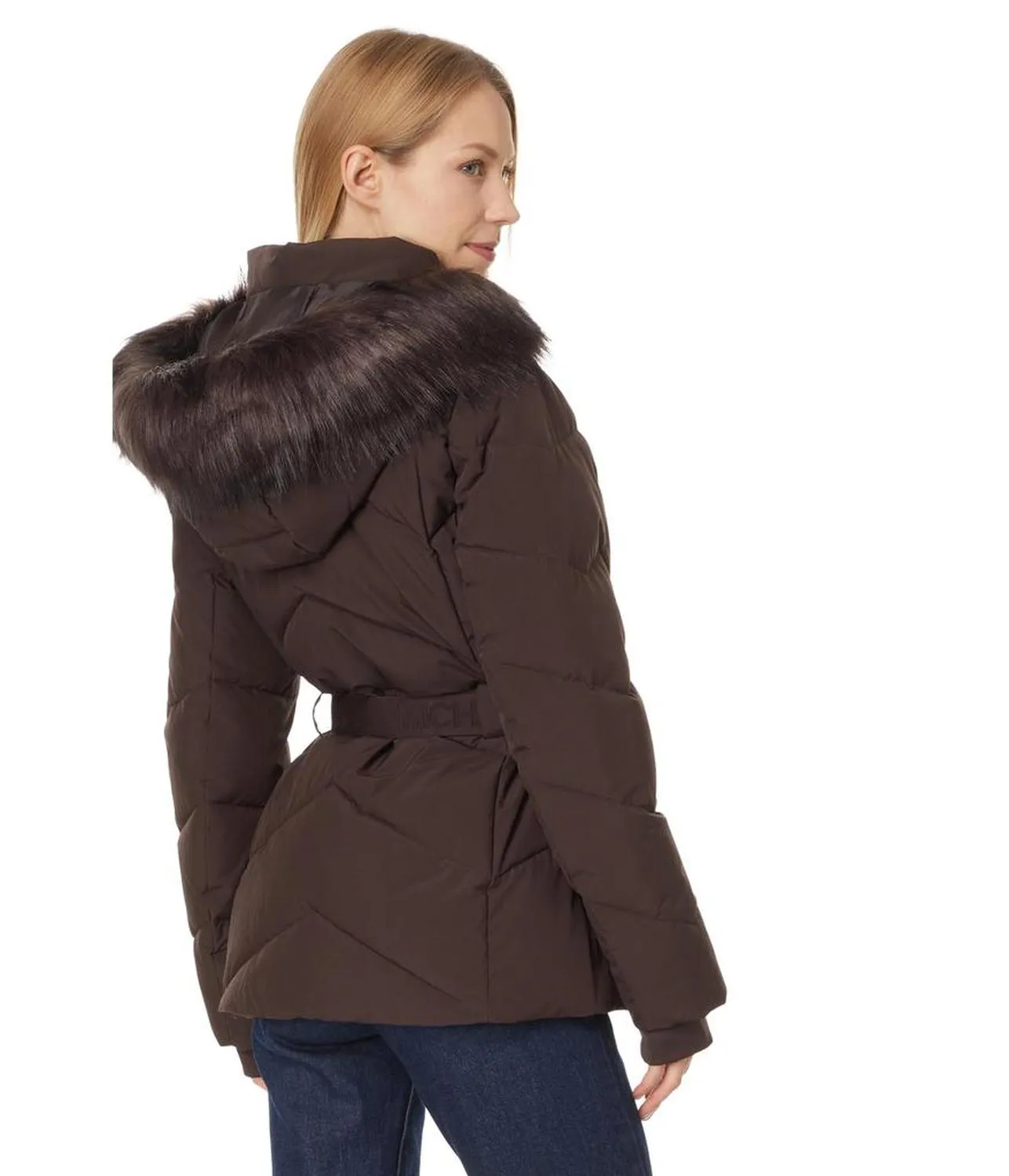 Active Puffer With Fur Trim Hood A423409B