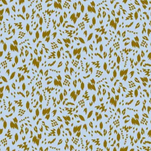 All Over Brown Patterns on Blue Modal Jersey Fabric