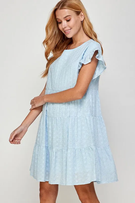 BABYDOLL TIERED MINI DRESS