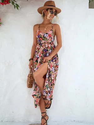 Backless Floral Maxi Dress - A Chic and Stylish Essential for Every Woman