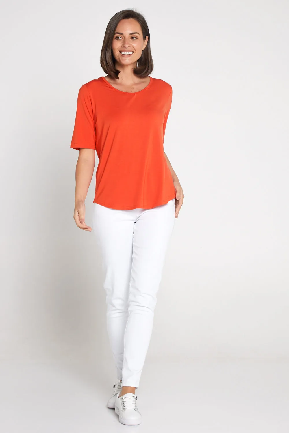 Belinda Modal Tee - Orange