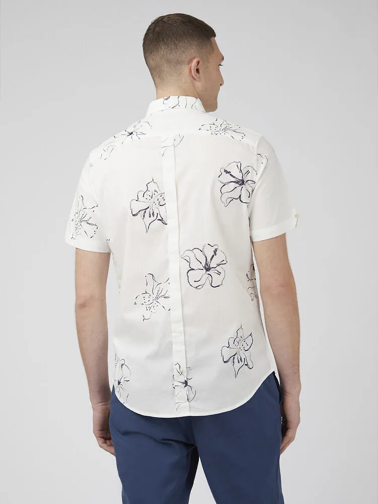 Ben Sherman Linear Floral Print Shirt