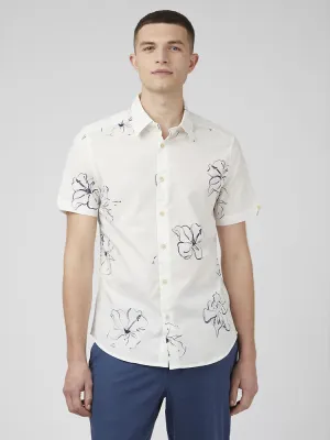 Ben Sherman Linear Floral Print Shirt