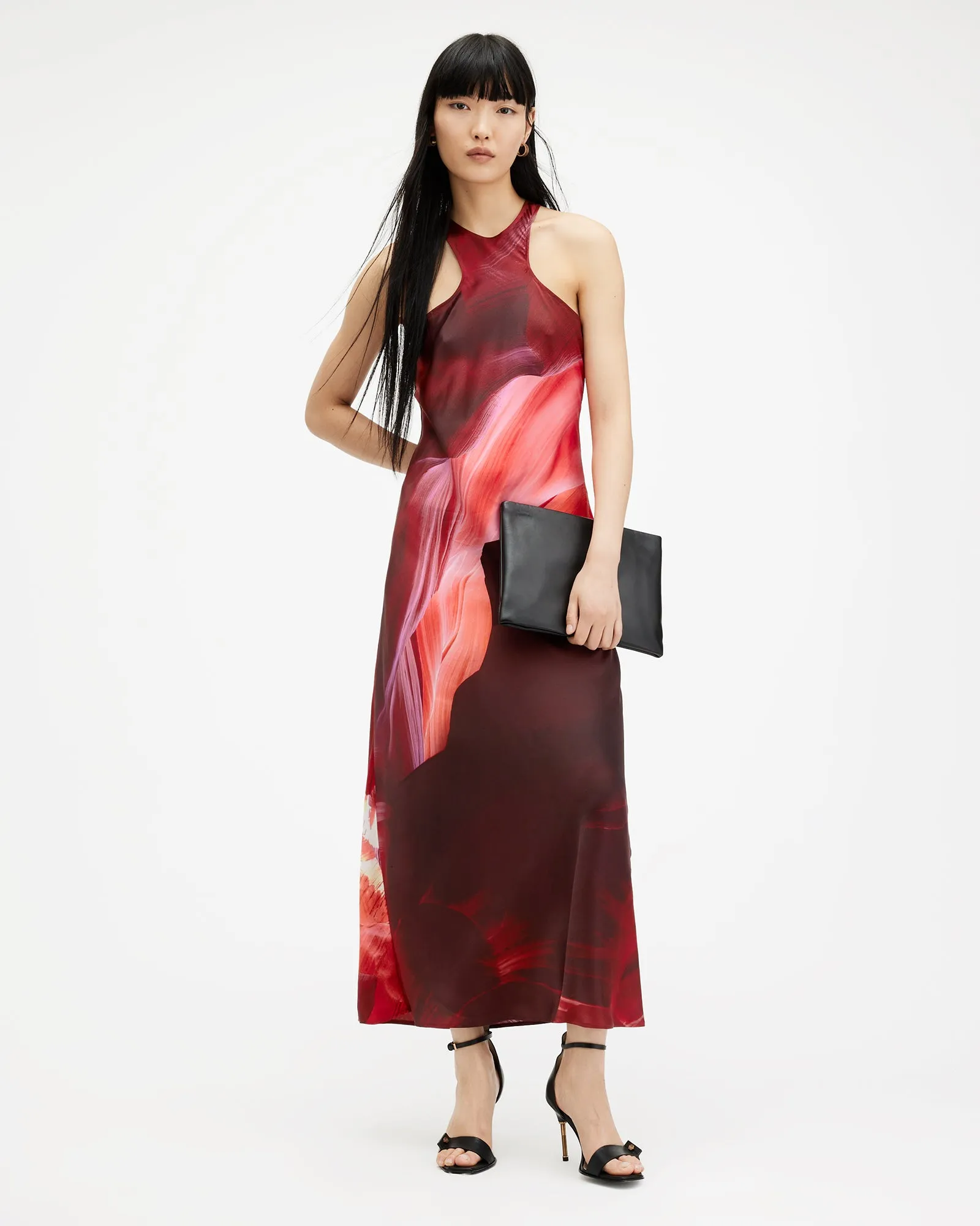 Betina Slim Racer Neck Arches Maxi Dress