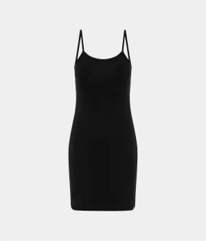 Black bamboo slip dress