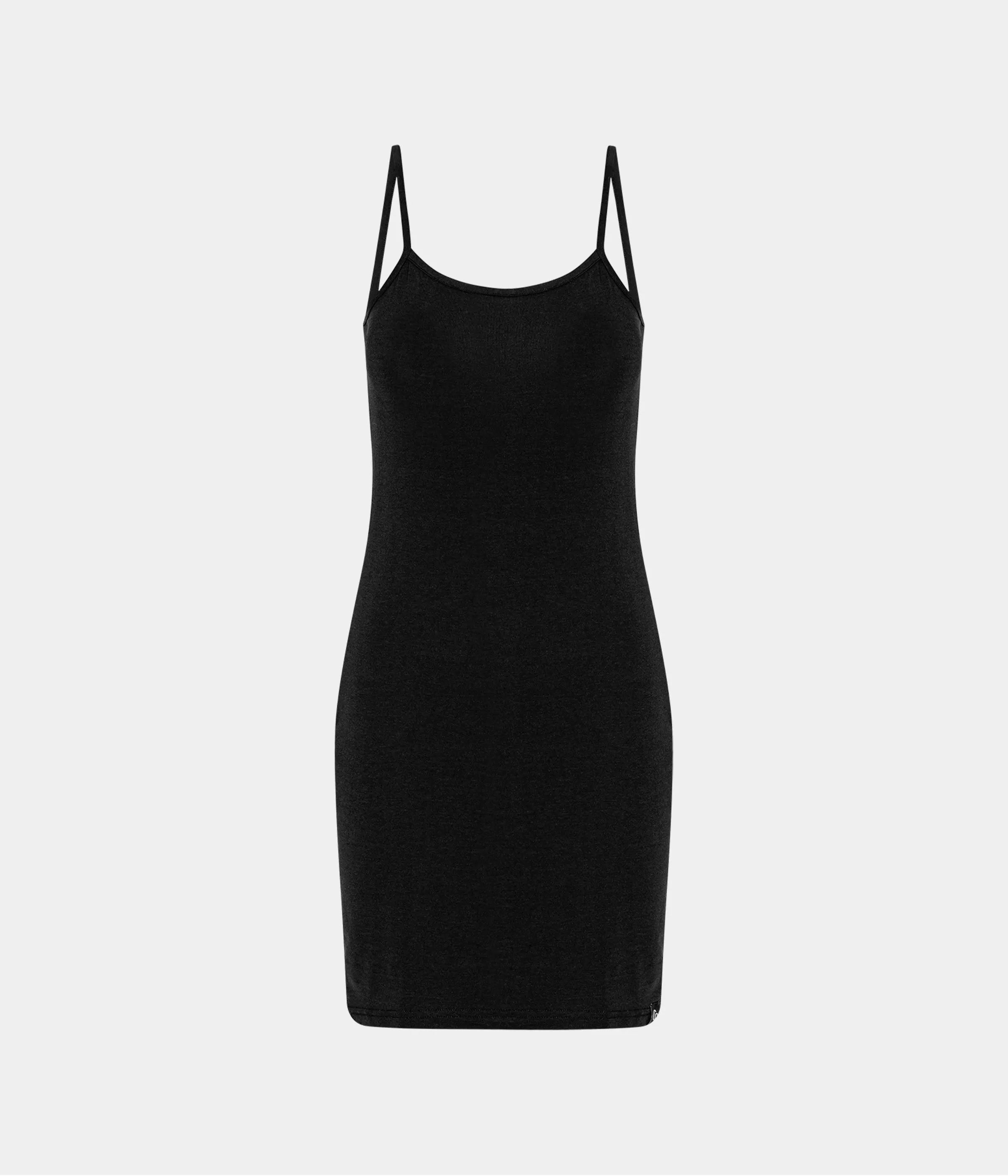 Black bamboo slip dress