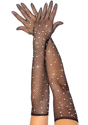 Bling Ring Rhinestone Fishnet | GLOVES