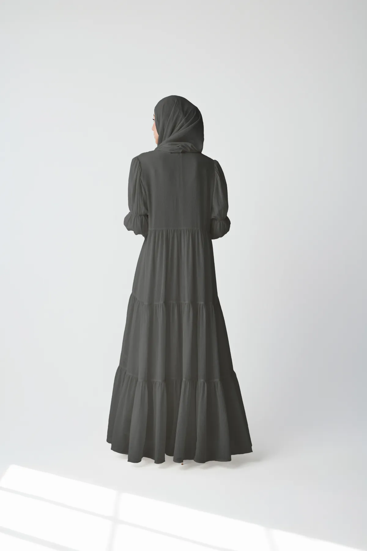 Bohemian Abaya Set - Black