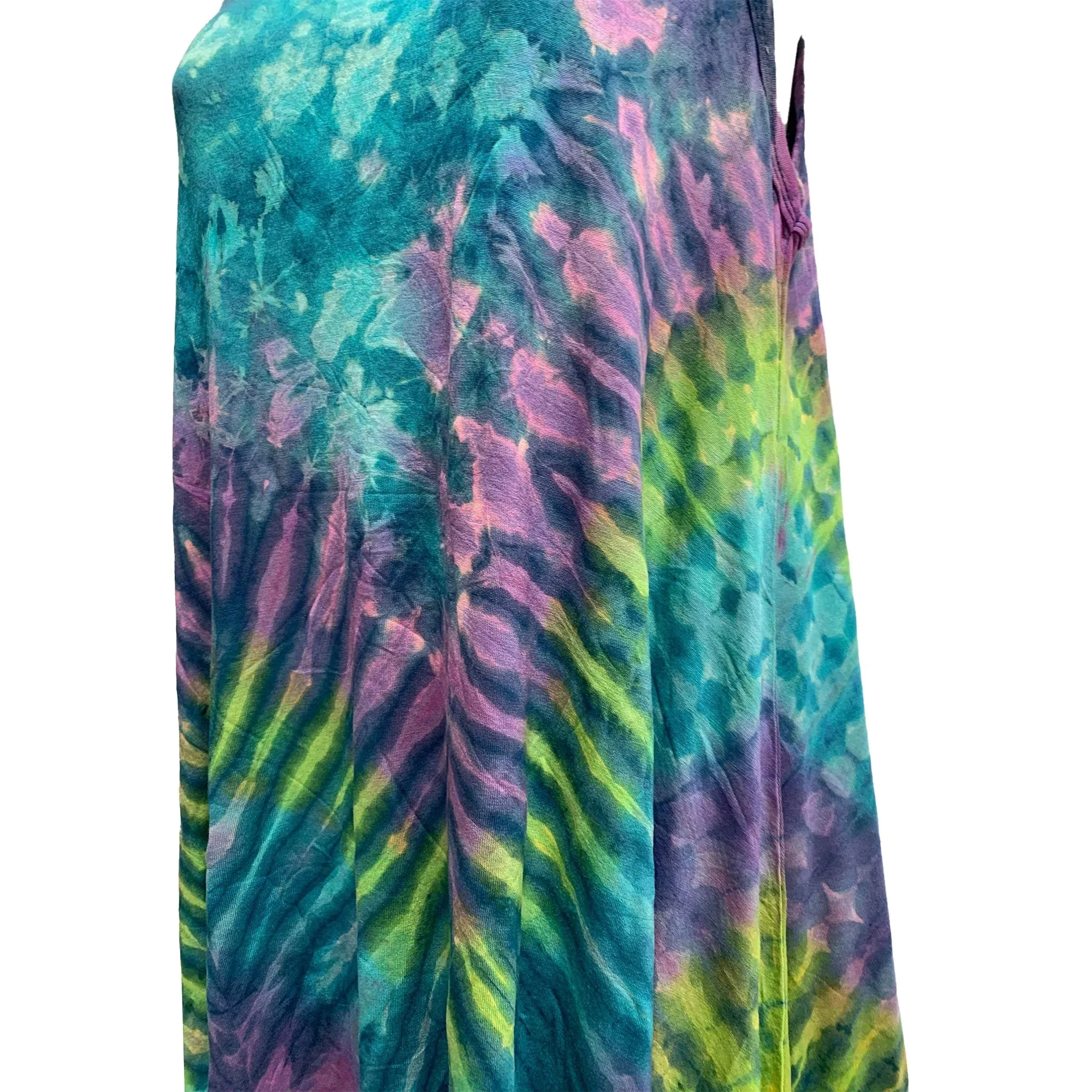 Boho Tie-dye Hippie Spandex Sleeveless Cami Mini Tunic Dress