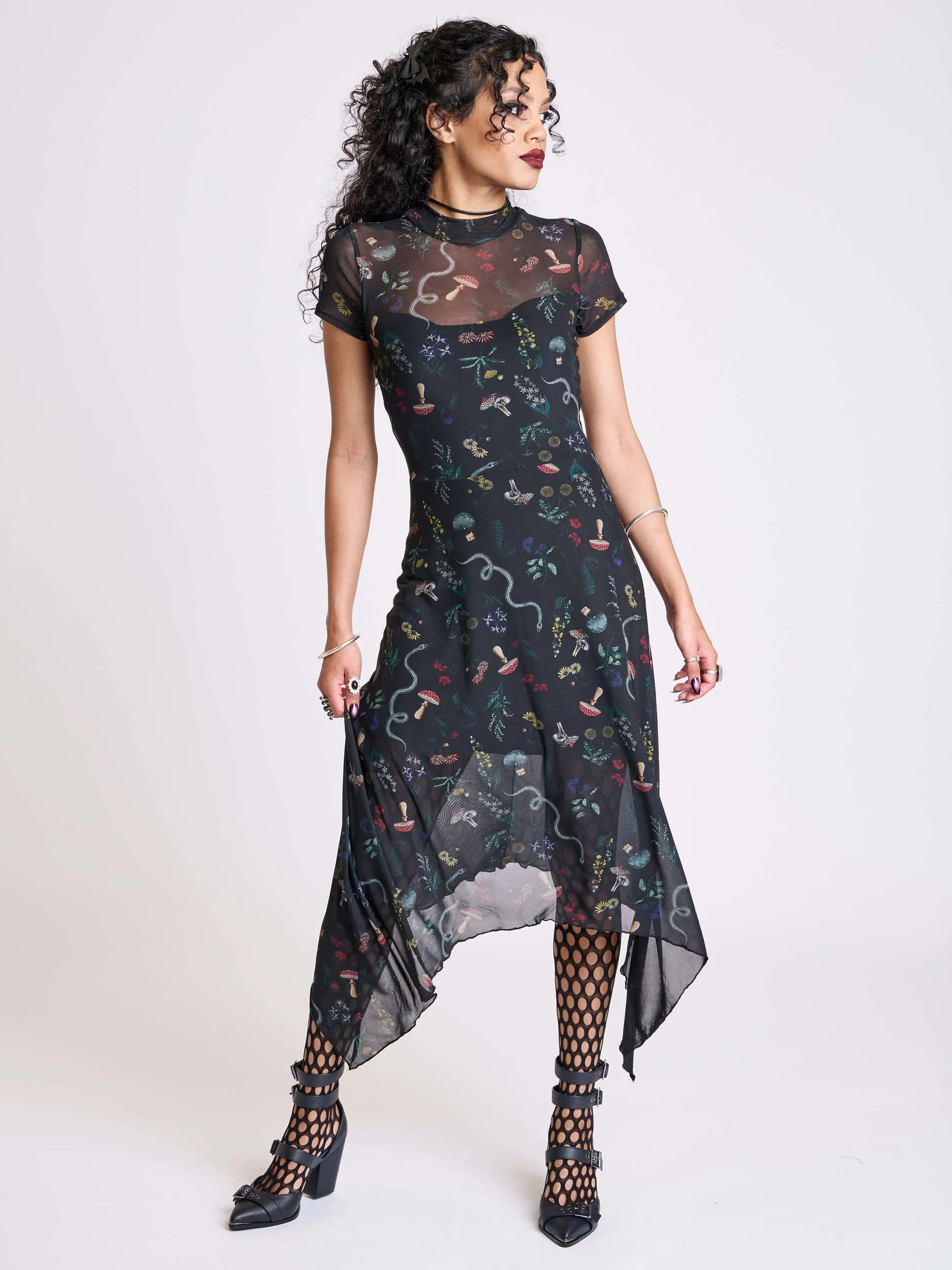 Botanical Mesh Dress