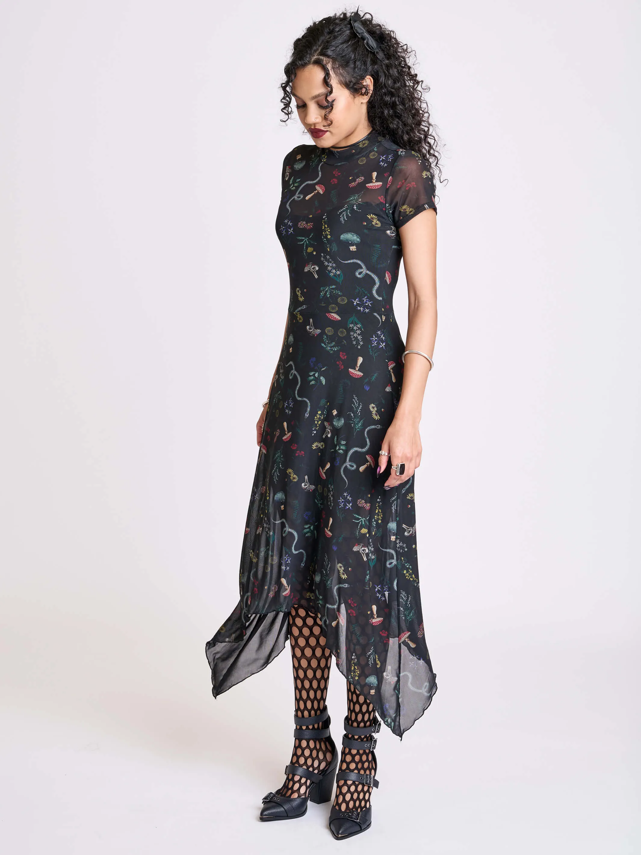 Botanical Mesh Dress