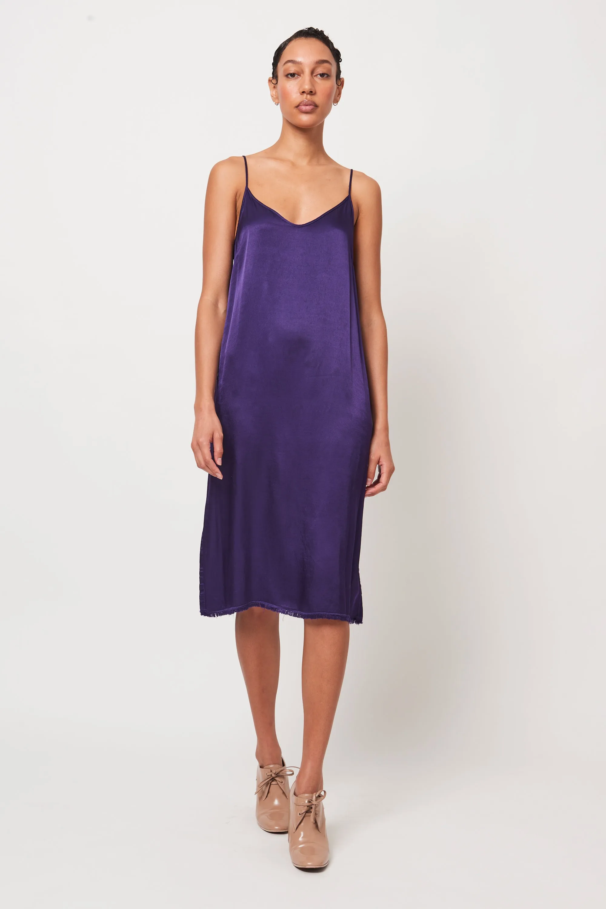 Bright Violet Eve Slip Dress