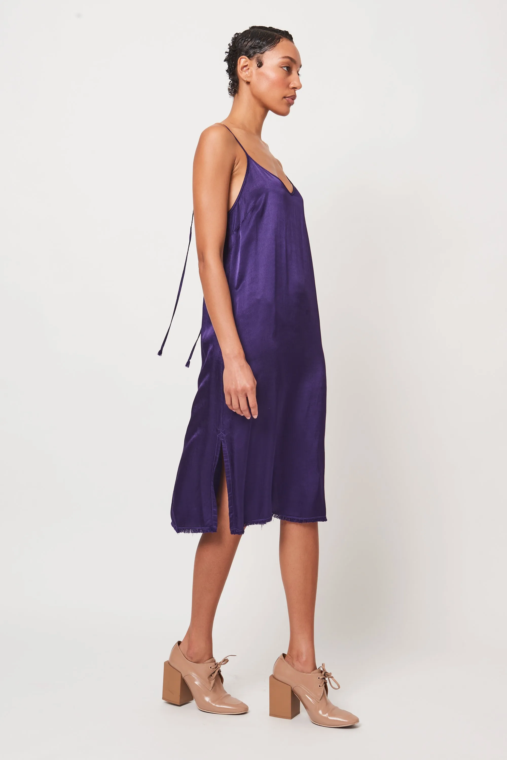 Bright Violet Eve Slip Dress