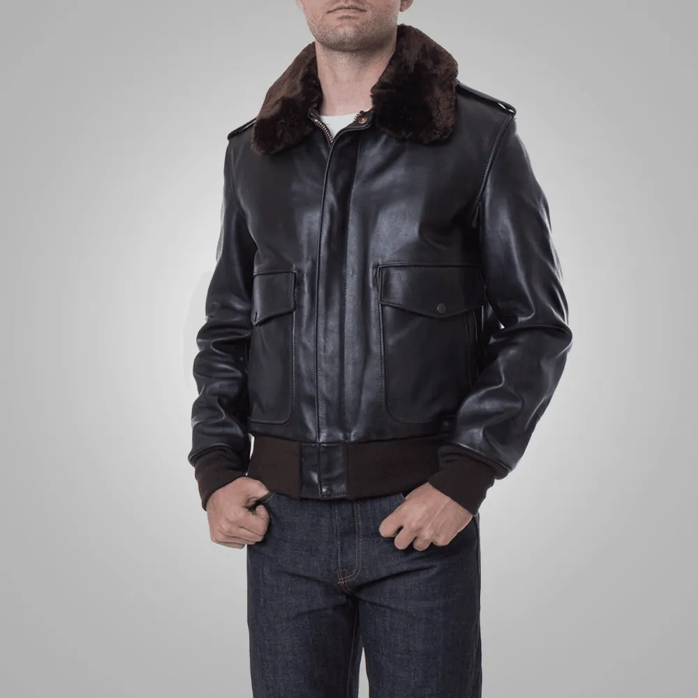 Brown RAF A2 Cowhide Flight Jacket