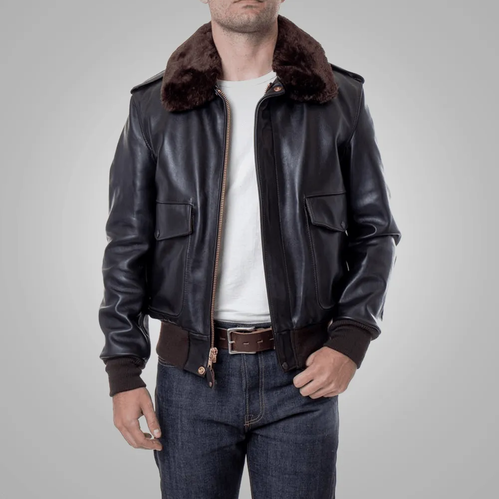 Brown RAF A2 Cowhide Flight Jacket