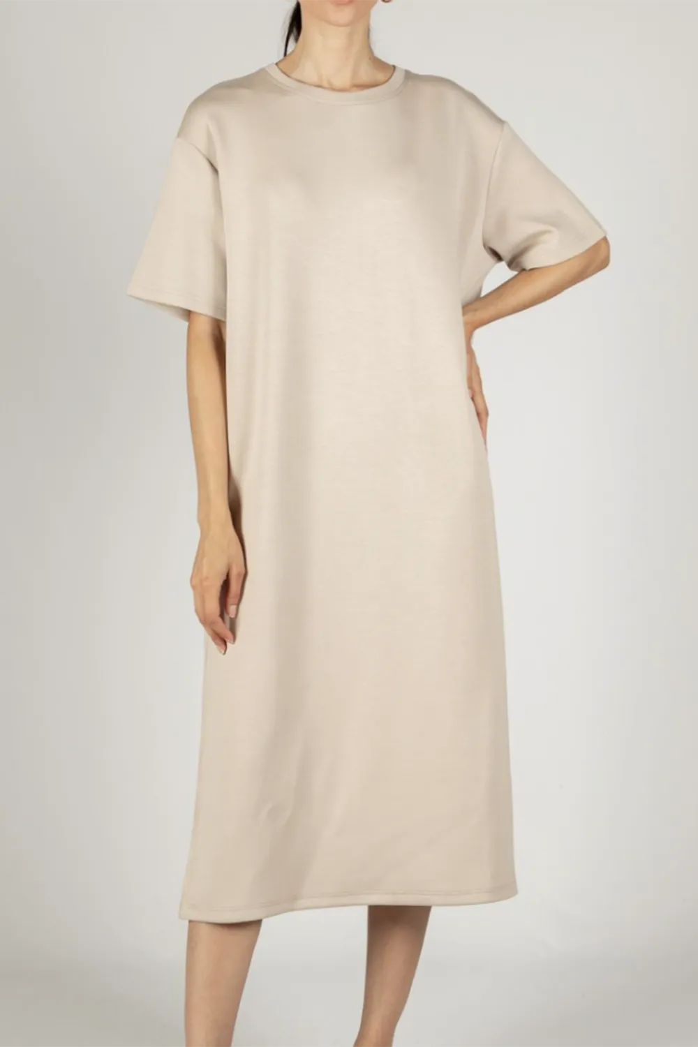 Butter Modal Long Dress - Taupe