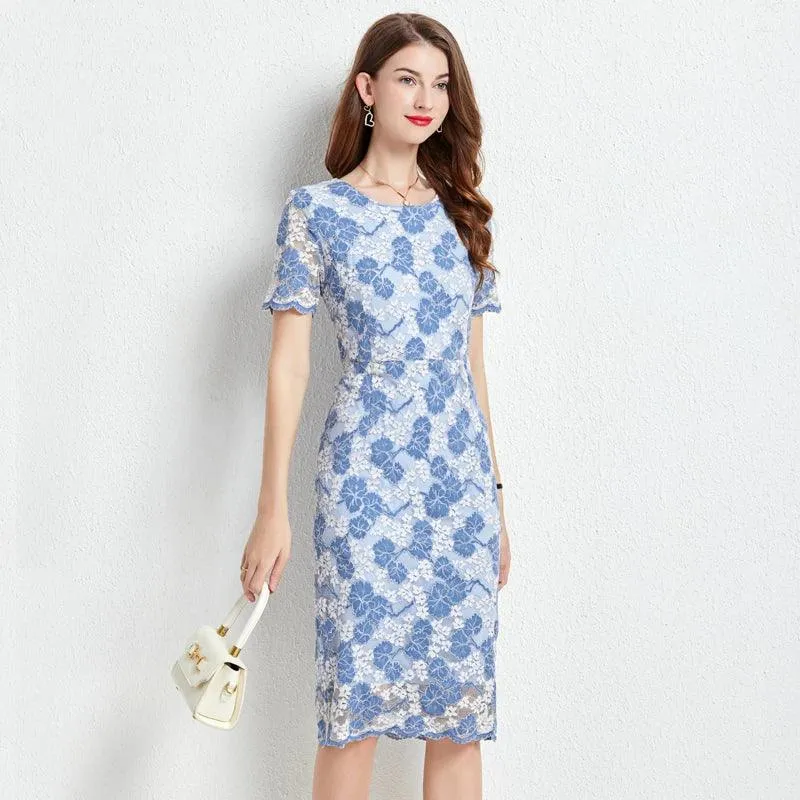 Casual Floral Mid-Length Summer Dress