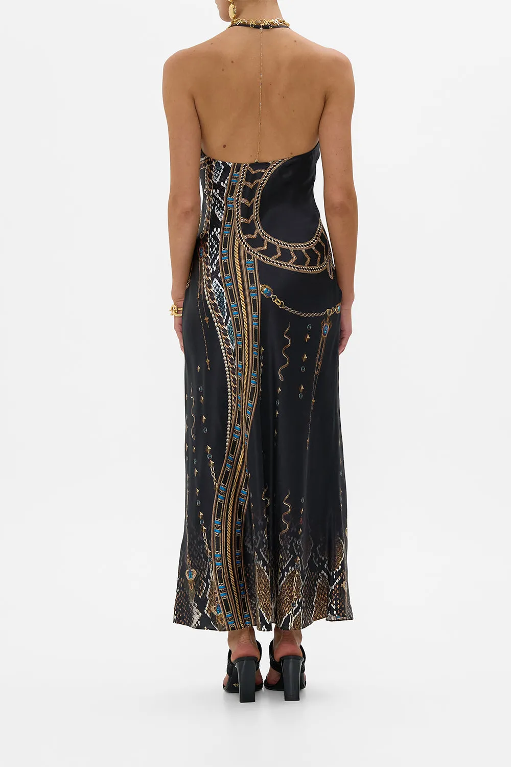 CHAIN DETAIL SLIP DRESS CALL ME CLEOPATRA