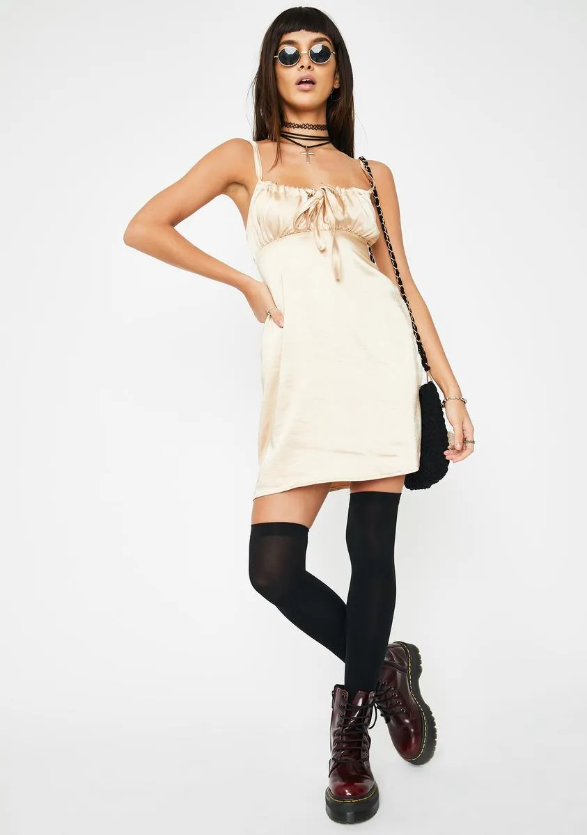 Champagne Kamalia Mini Dress