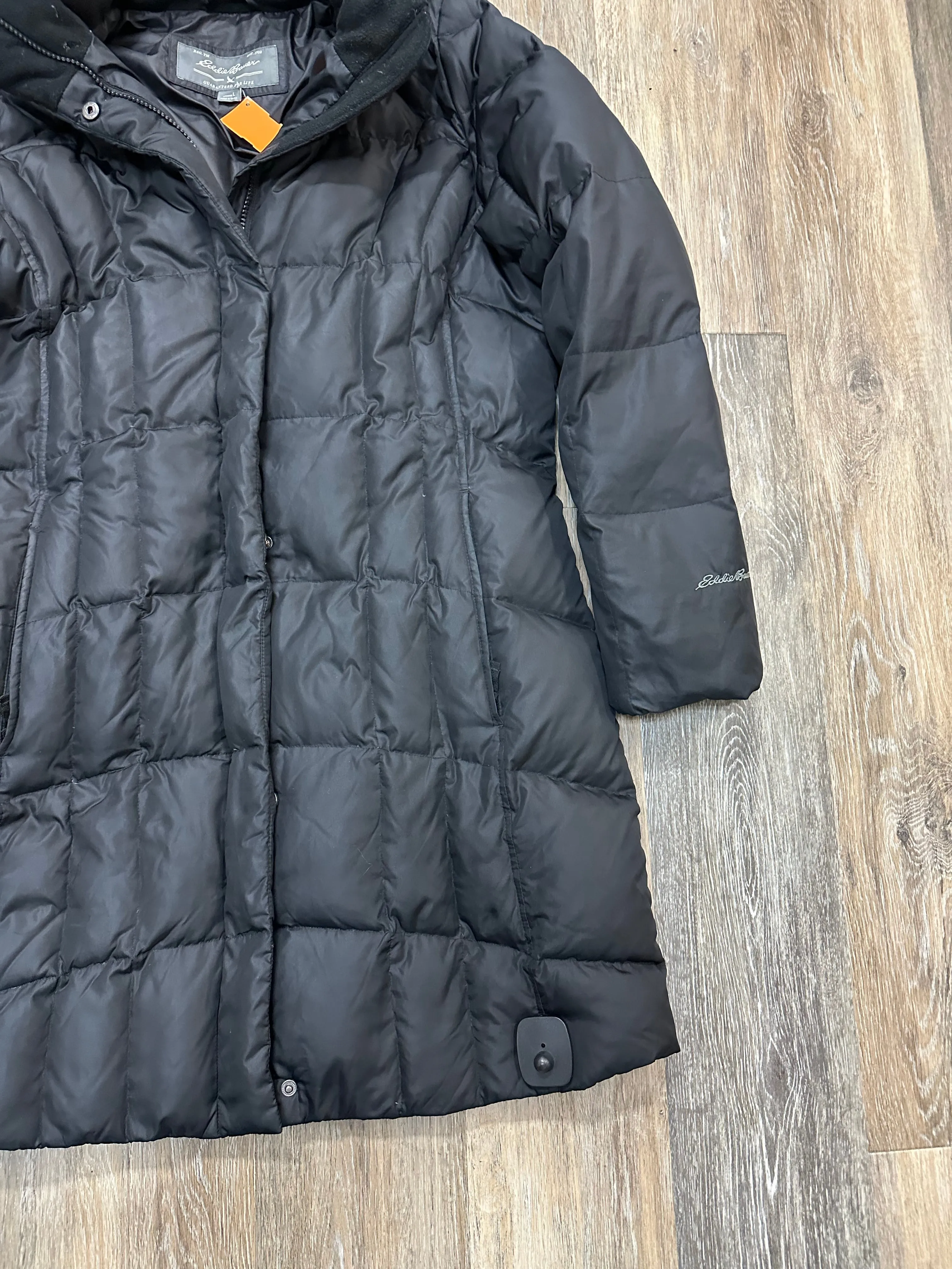 Coat Parka By Eddie Bauer In Black, Size: L