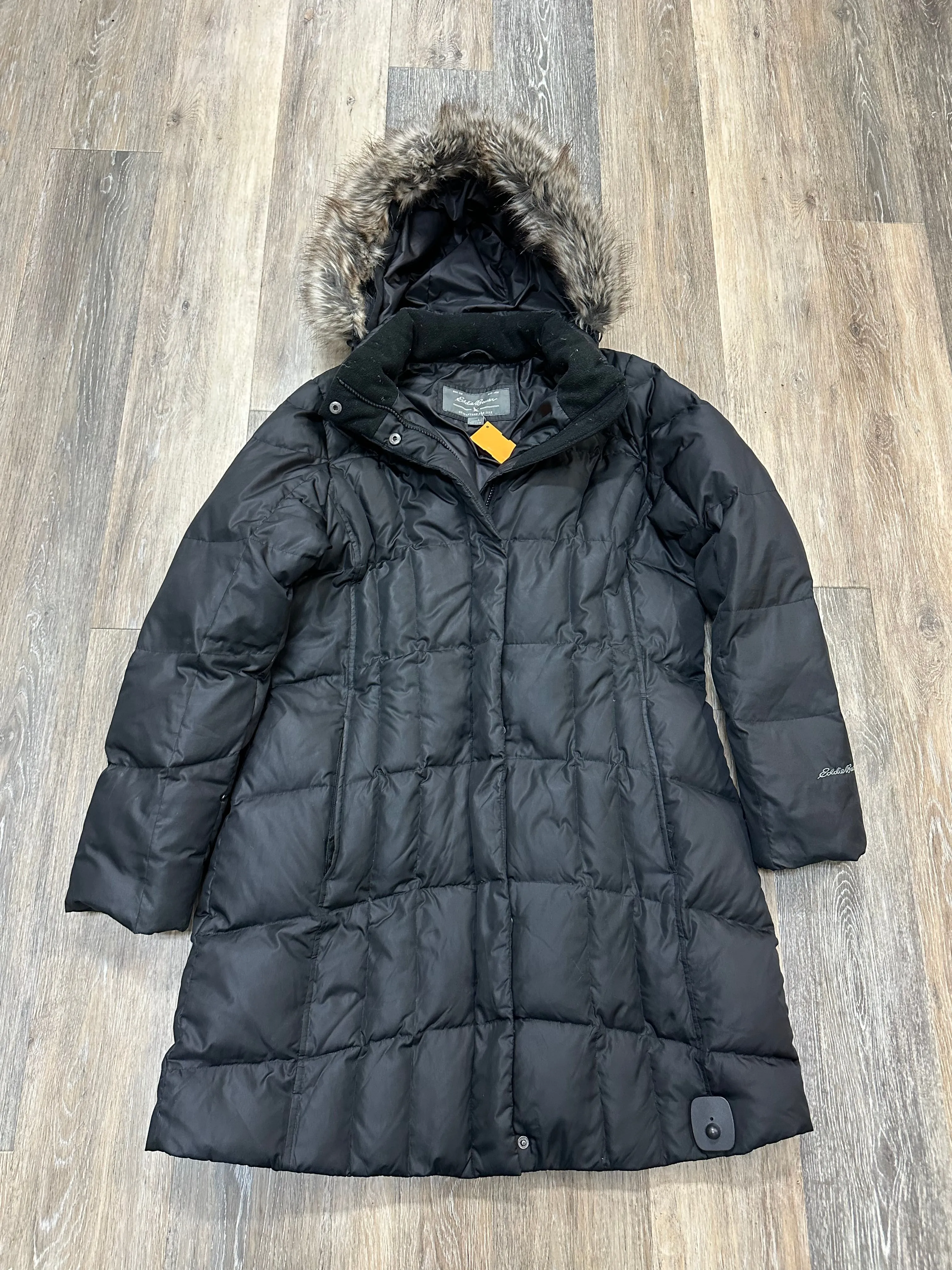 Coat Parka By Eddie Bauer In Black, Size: L