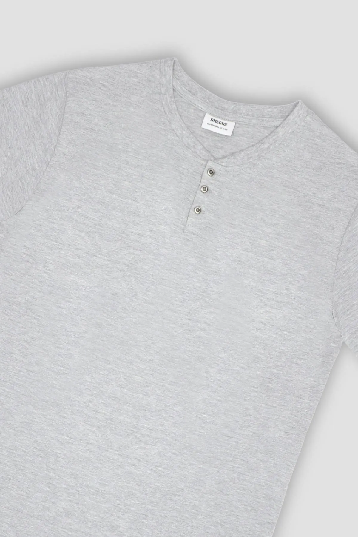 Crew Neck Basic T-Shirt For Men - Heather Grey