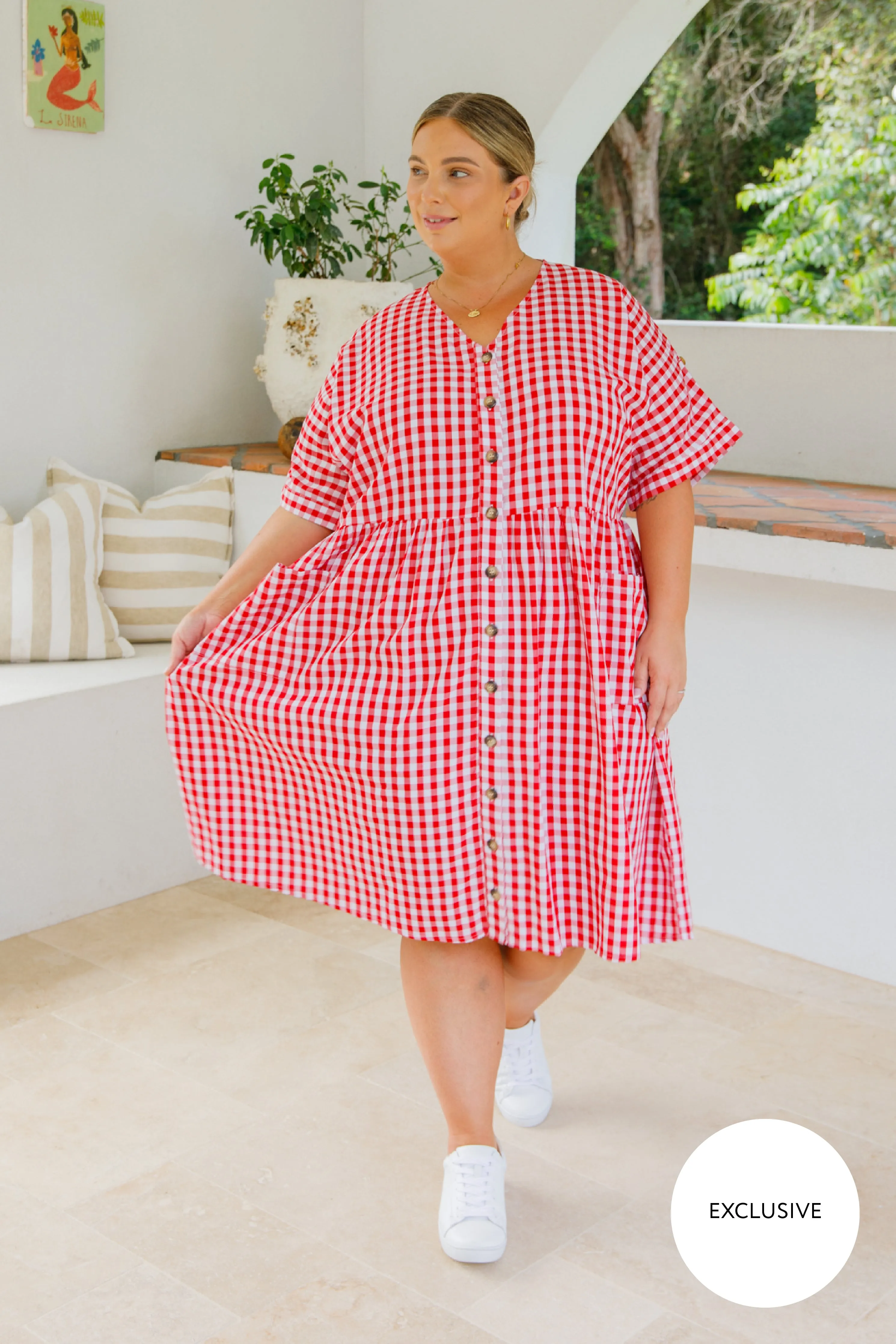 Dazzle Dress | Red Gingham