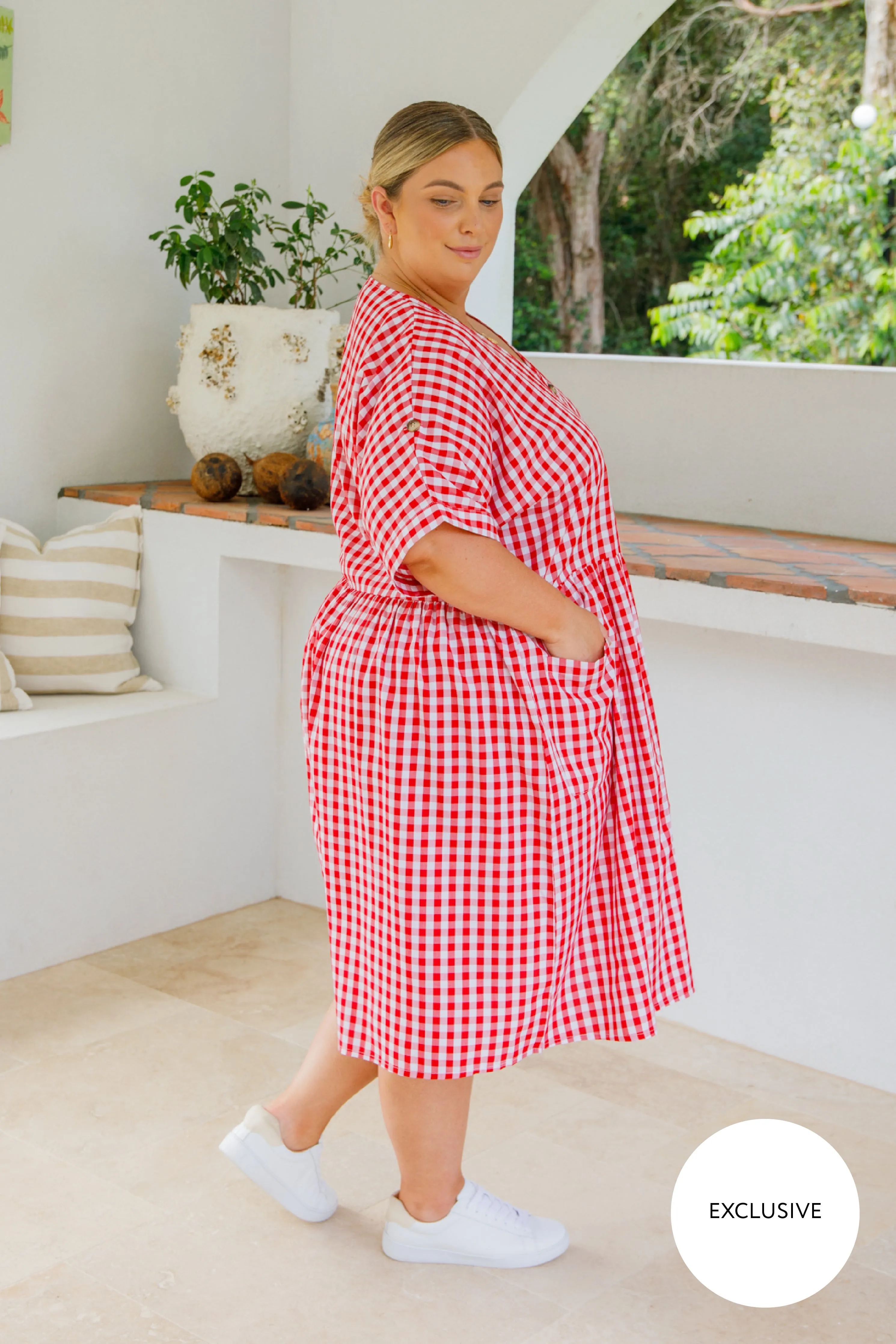 Dazzle Dress | Red Gingham