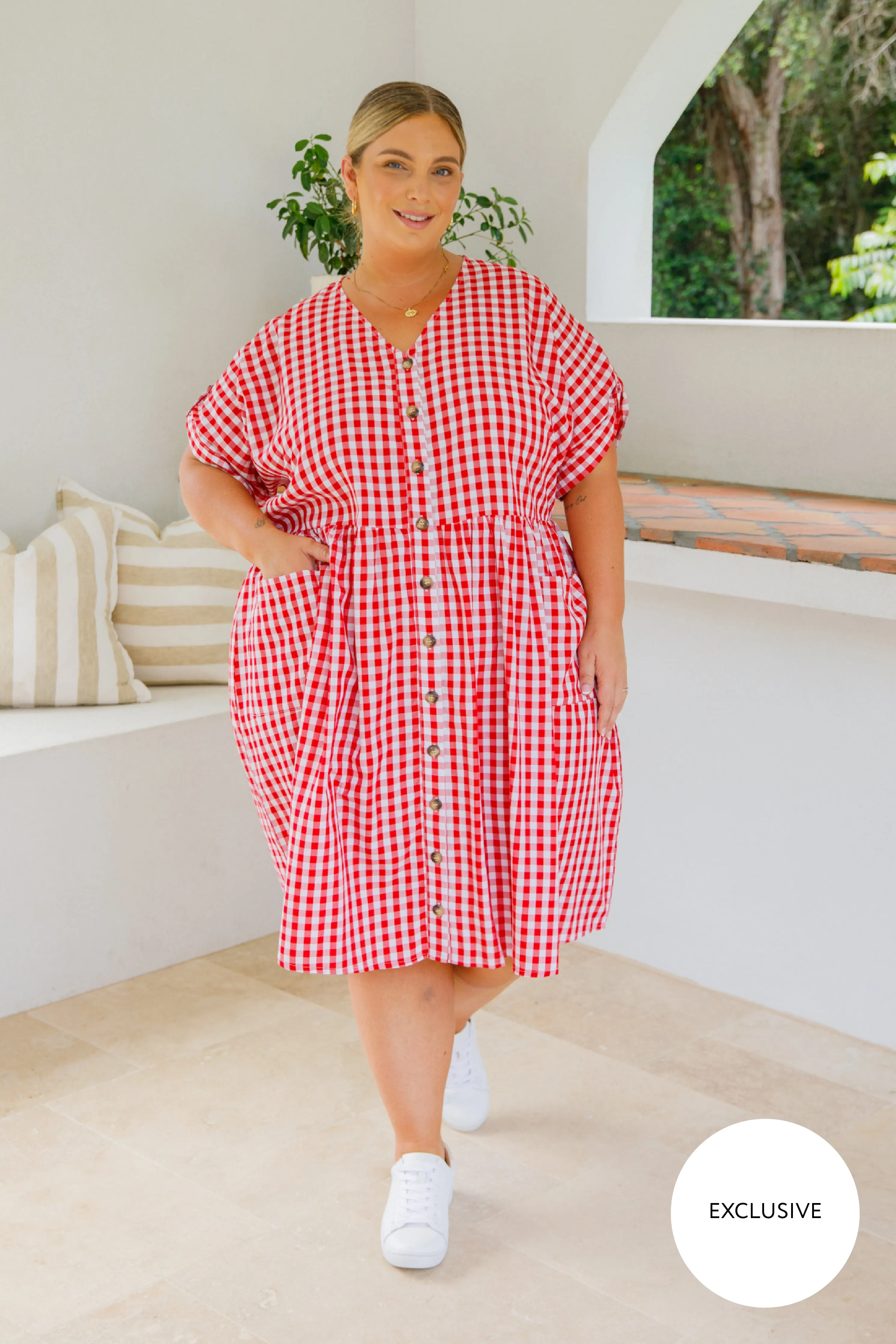 Dazzle Dress | Red Gingham