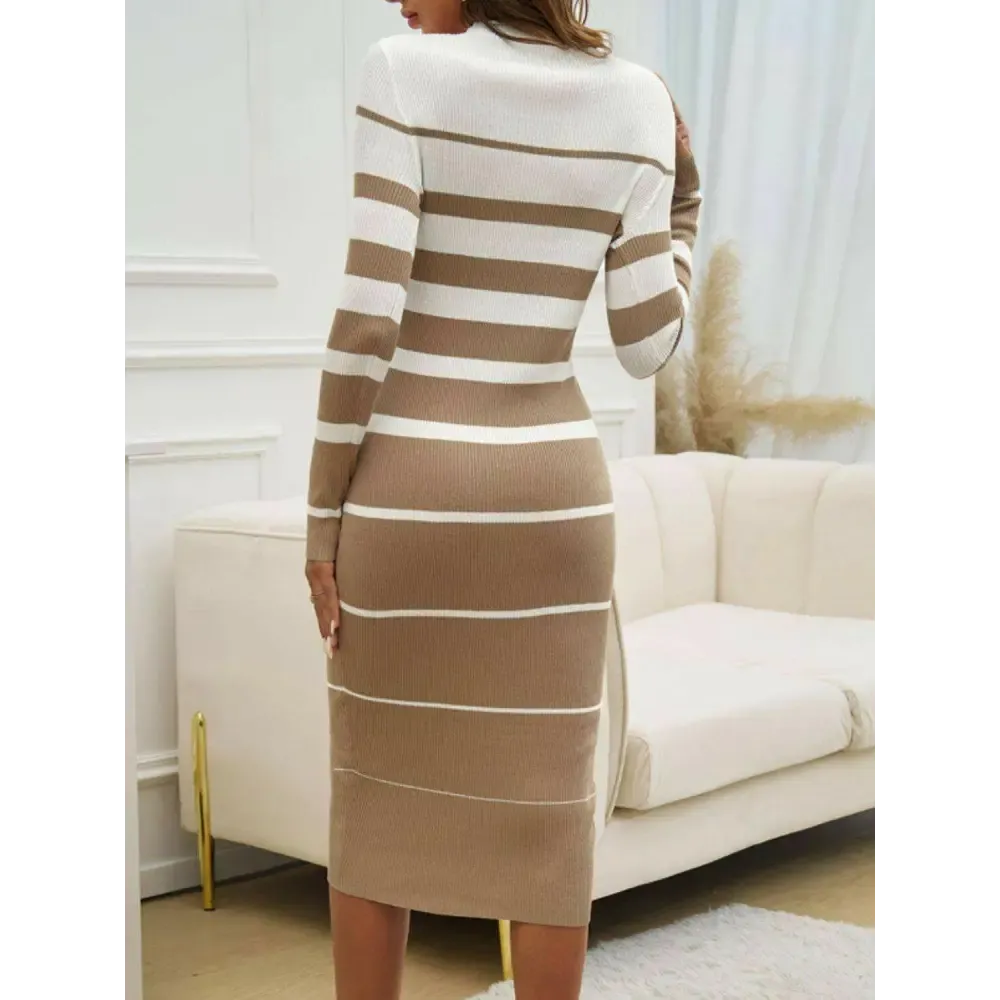 Devine Color Block Midi Dress for Elegant Luxury Fashion for Women