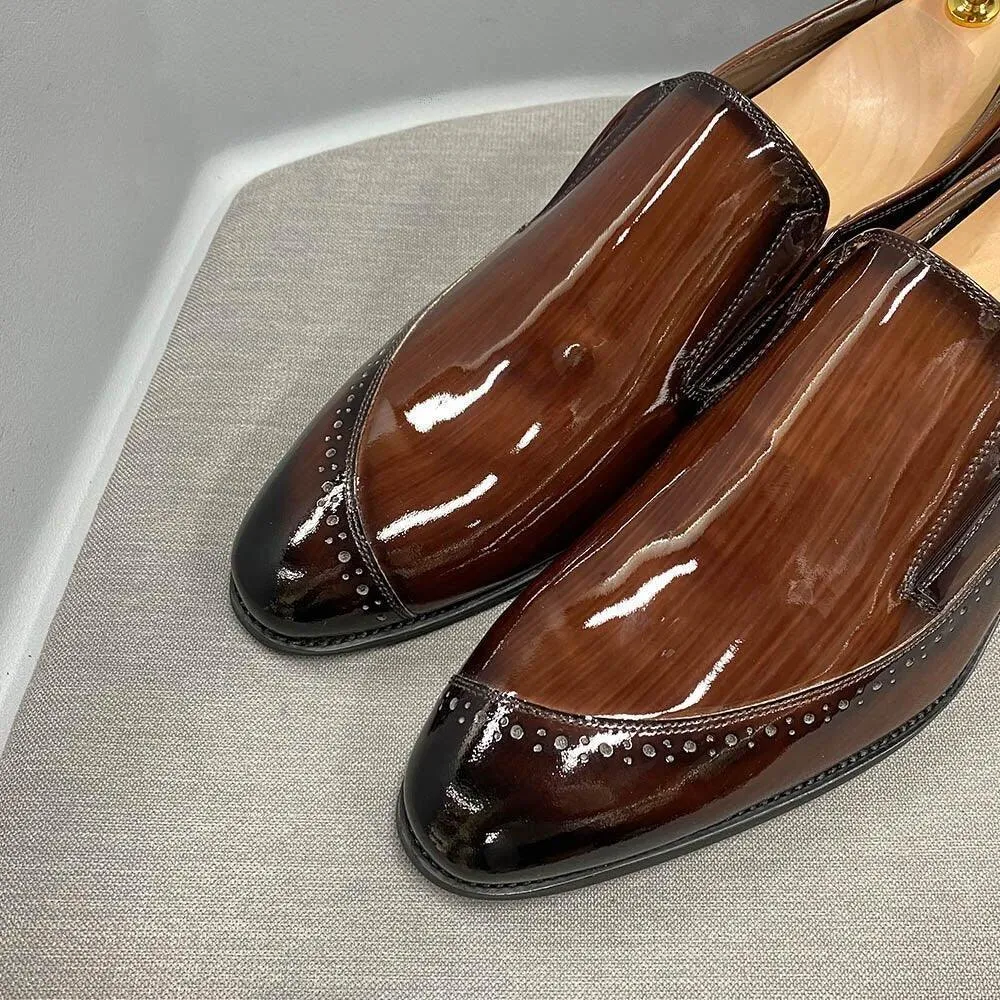 Dress Shoes -  Max Glossy Slip-On Men Shoes