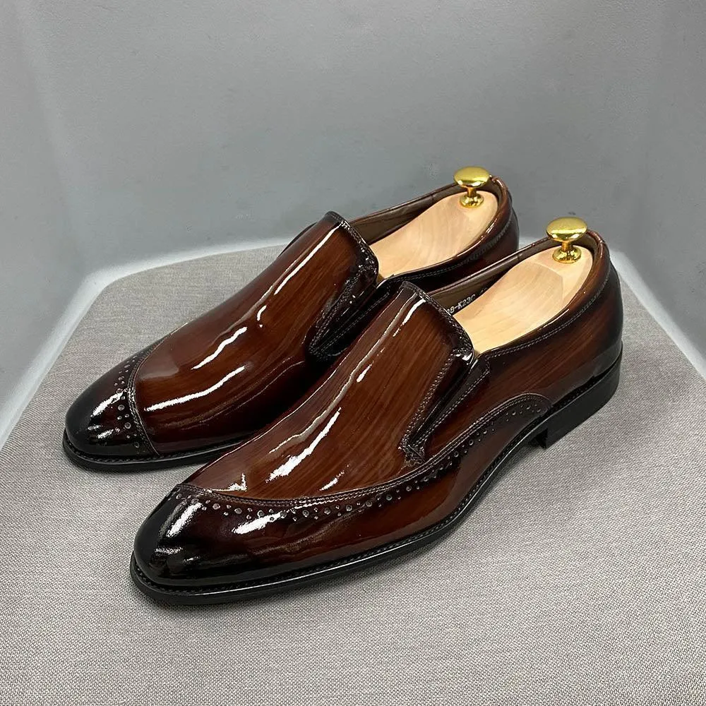 Dress Shoes -  Max Glossy Slip-On Men Shoes