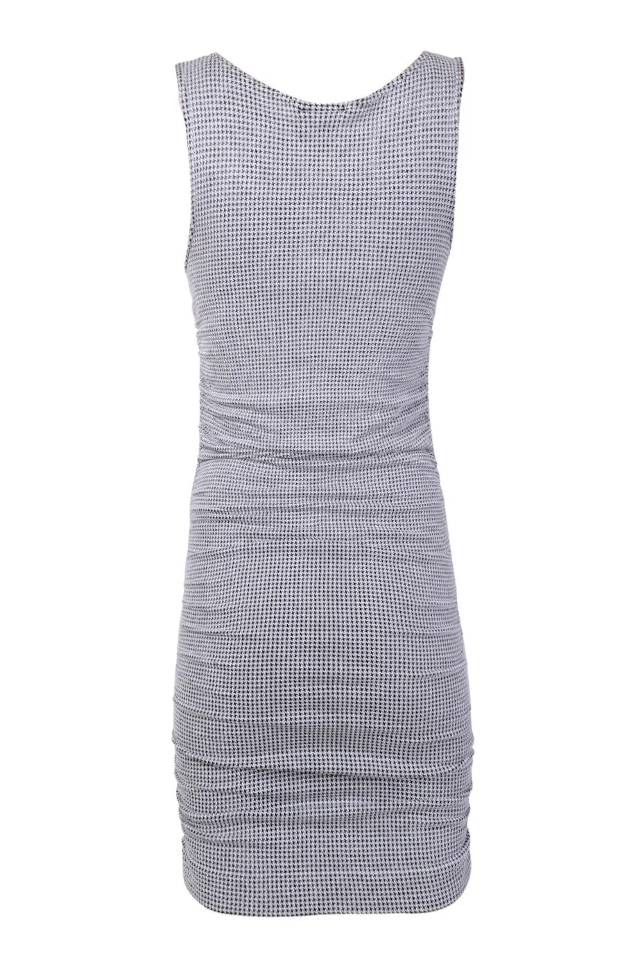 EMILIO CAVALLINI HOUNDSTOOTH Fitted Dress