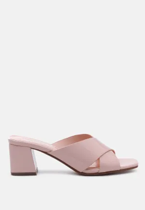 Emine Block Heeled Slip-On Sandals