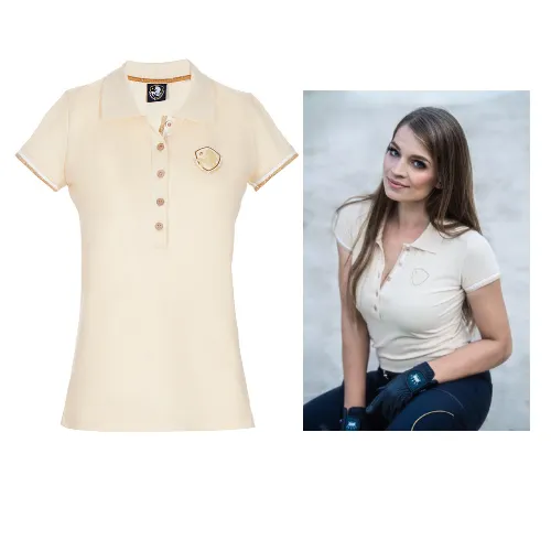 Equestrian Queen Polo Shirt "Rosaline" Beige