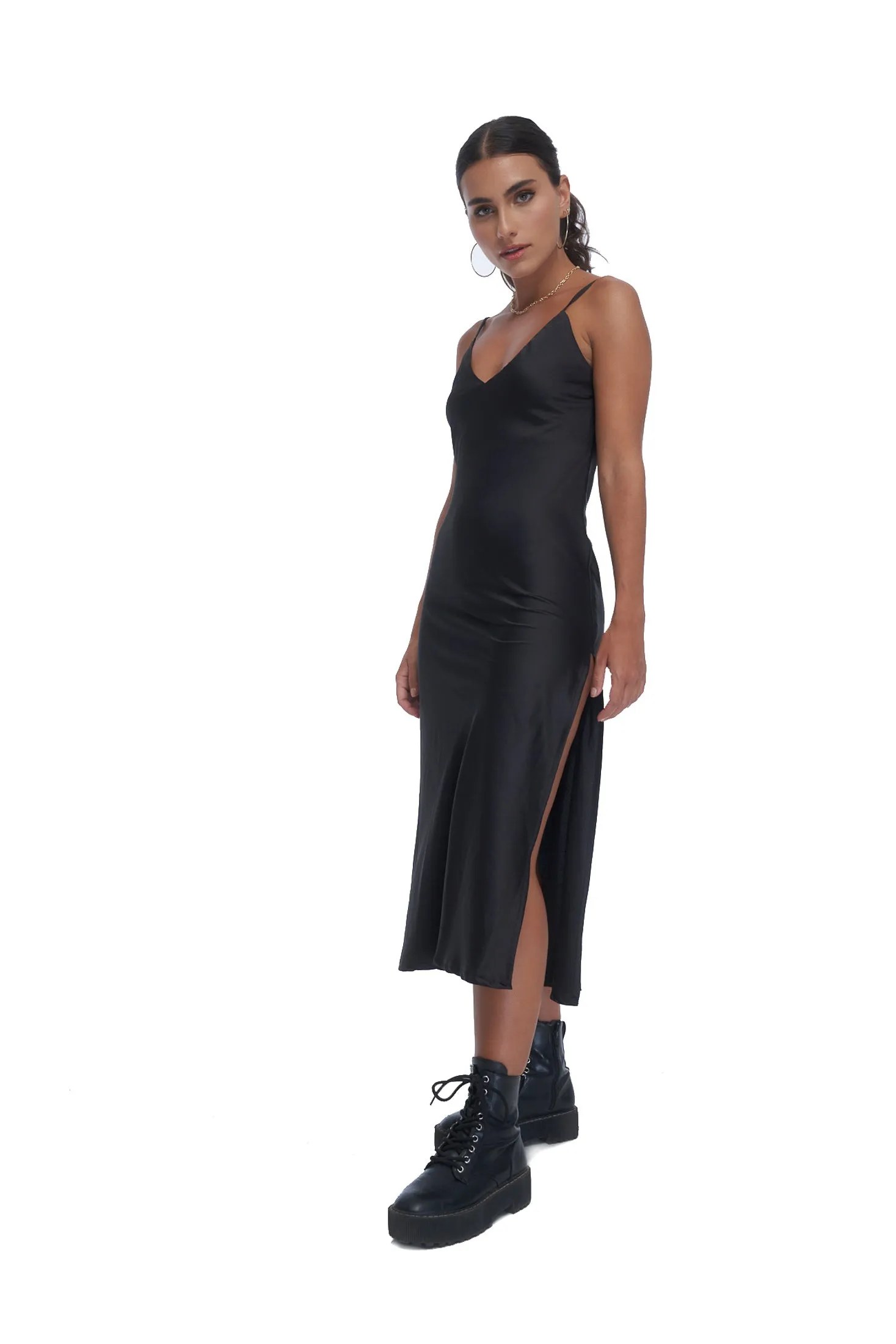 Fletcher Slip Dress- Black