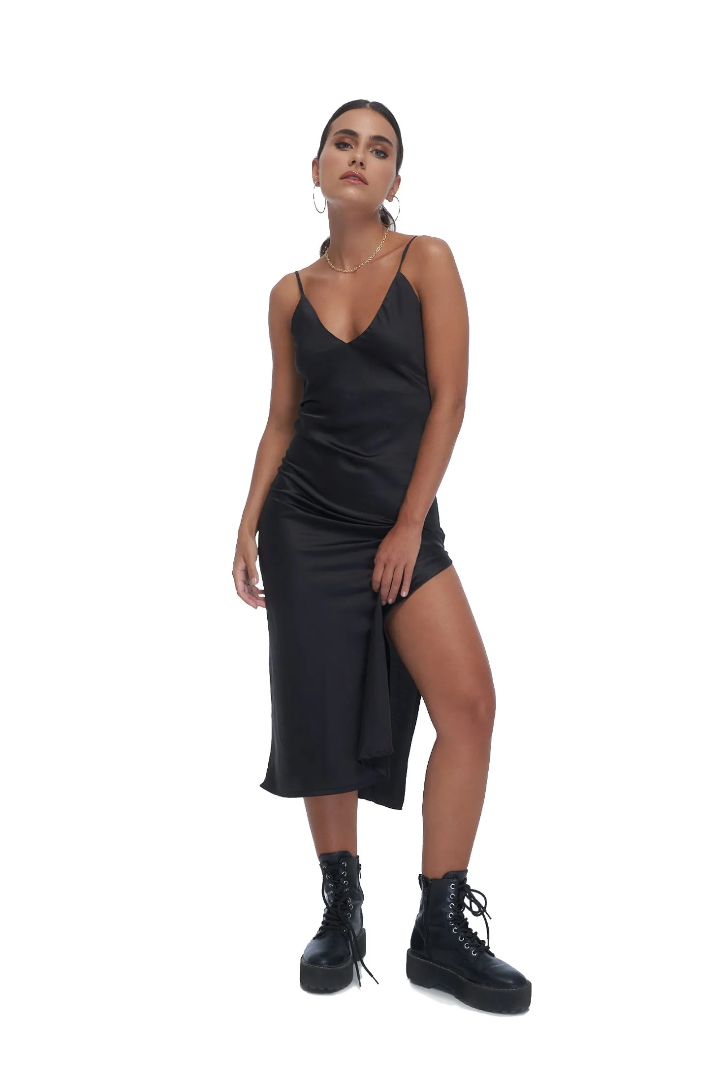 Fletcher Slip Dress- Black