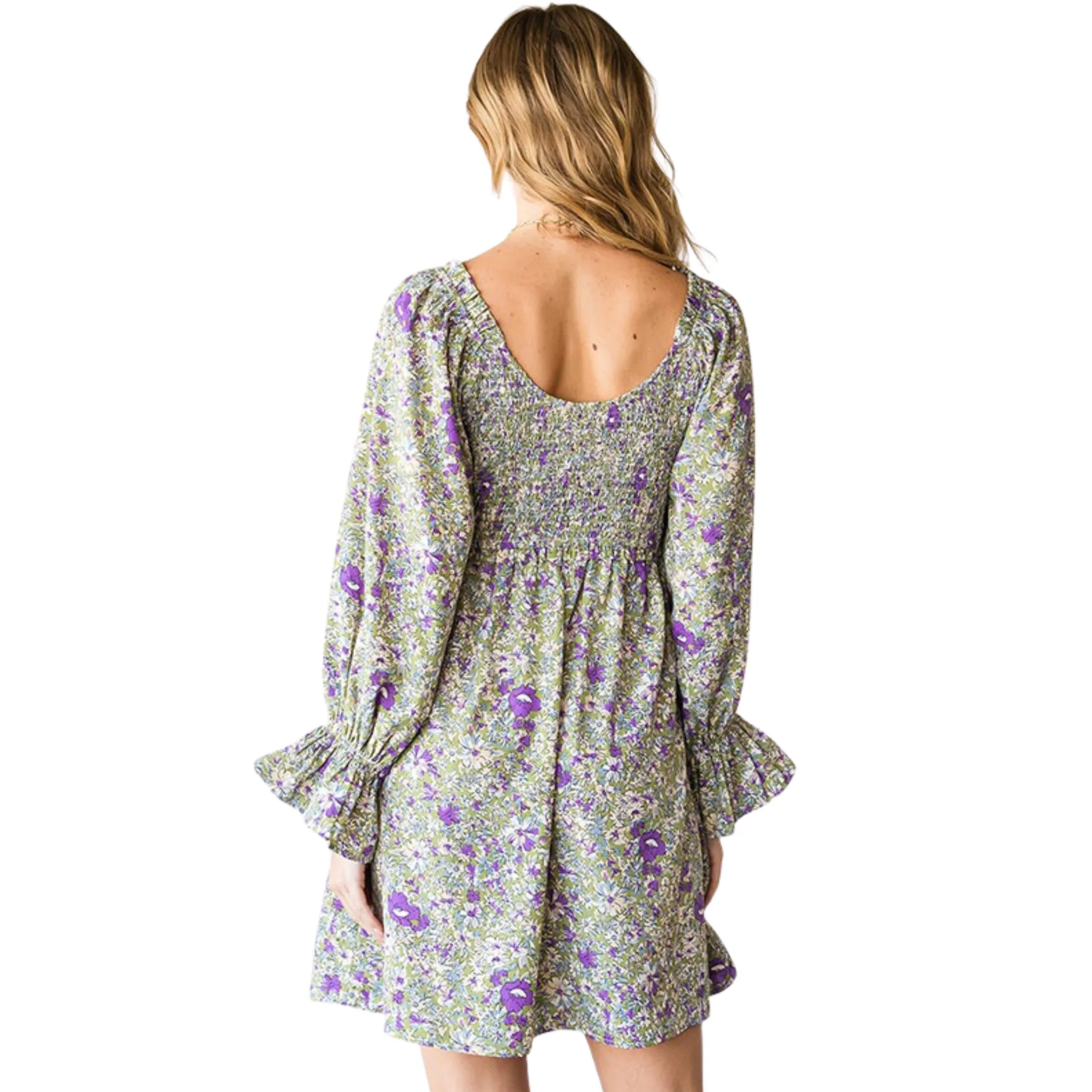 Floral Smocked Babydoll Dress