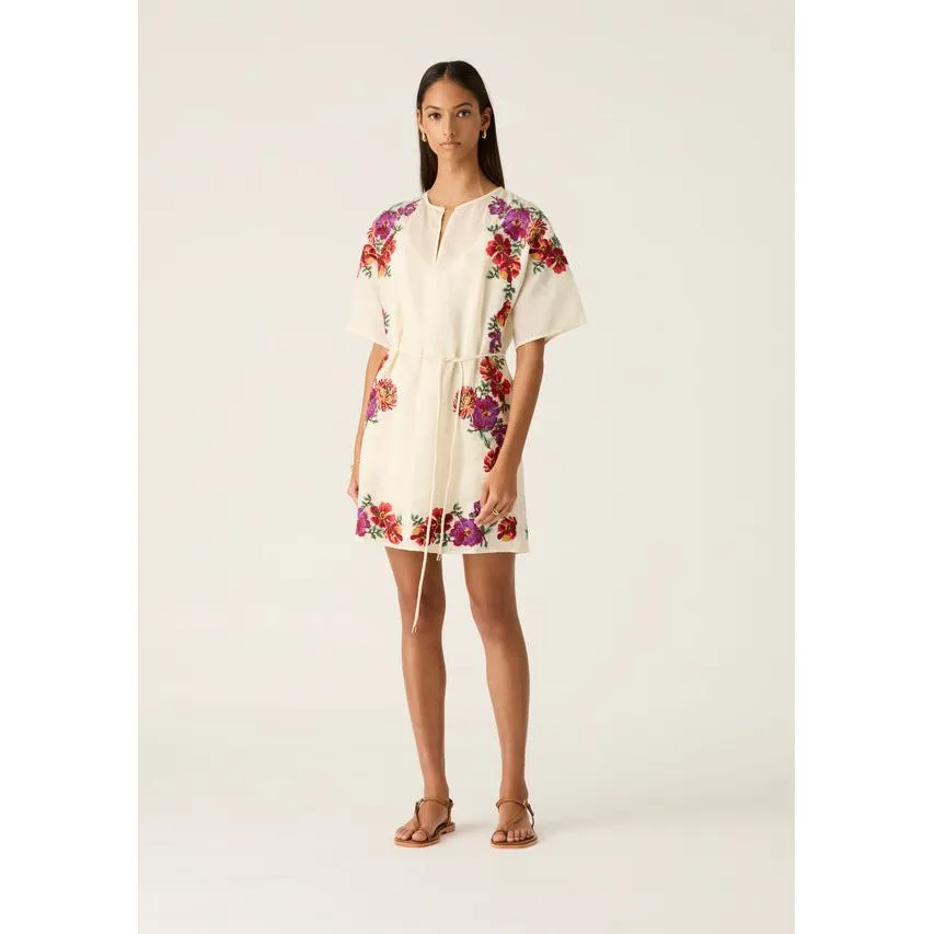 Frida Embroidery Mini Dress