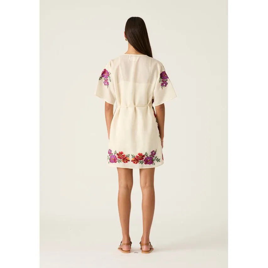 Frida Embroidery Mini Dress