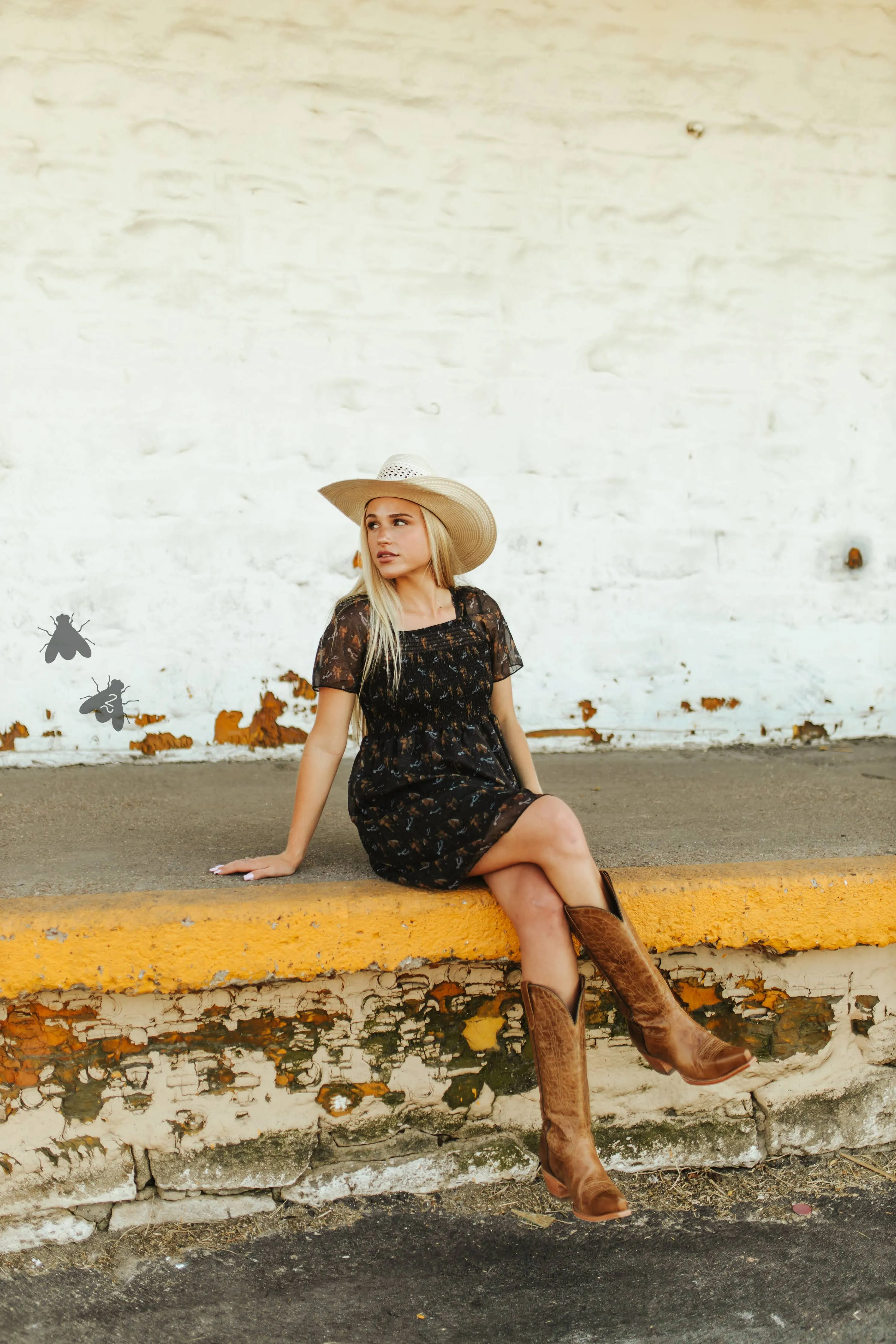 Frilly Frilly Black Dress