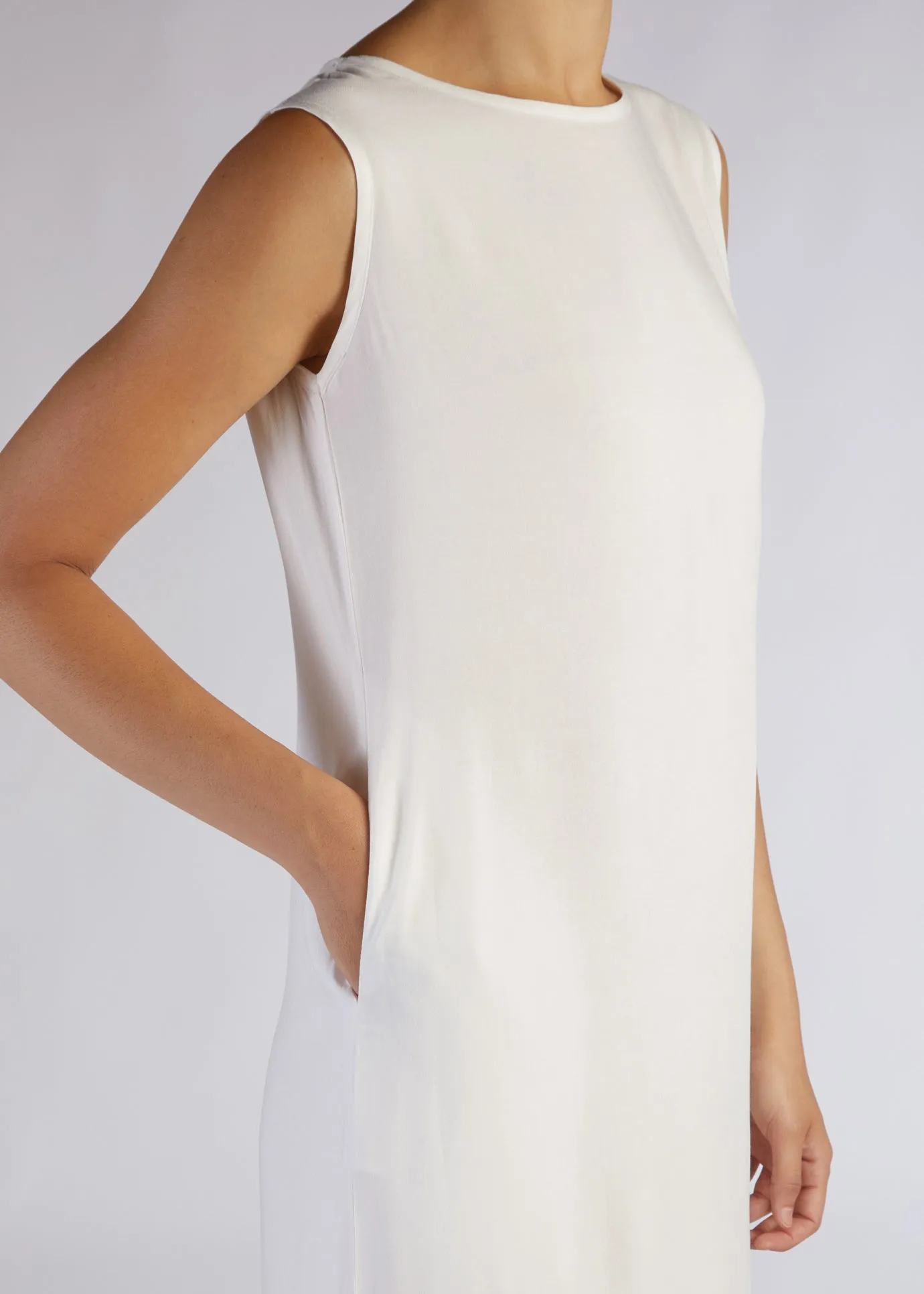 Full Slip Dress White