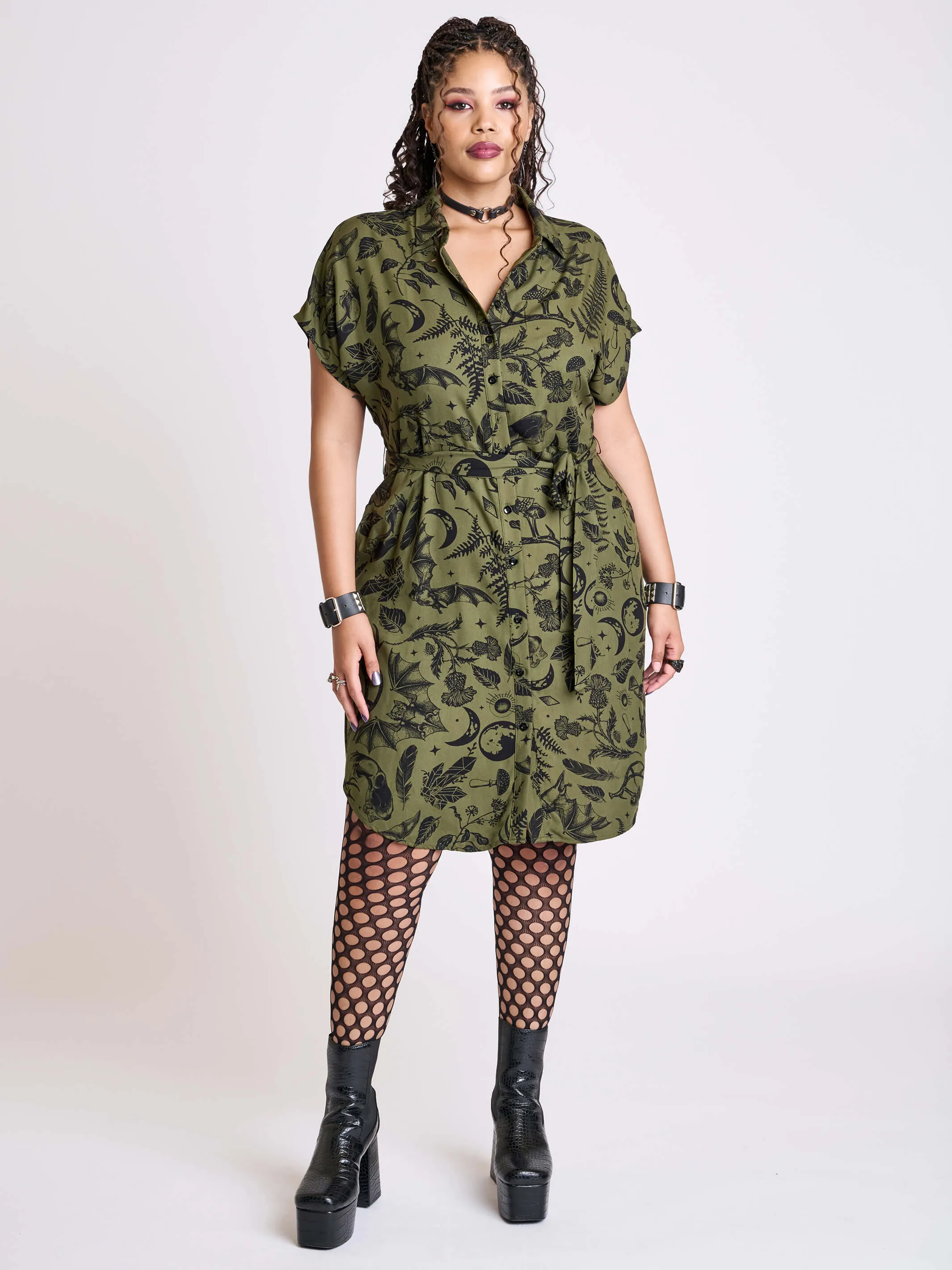 Garden Witch Shirt Dress