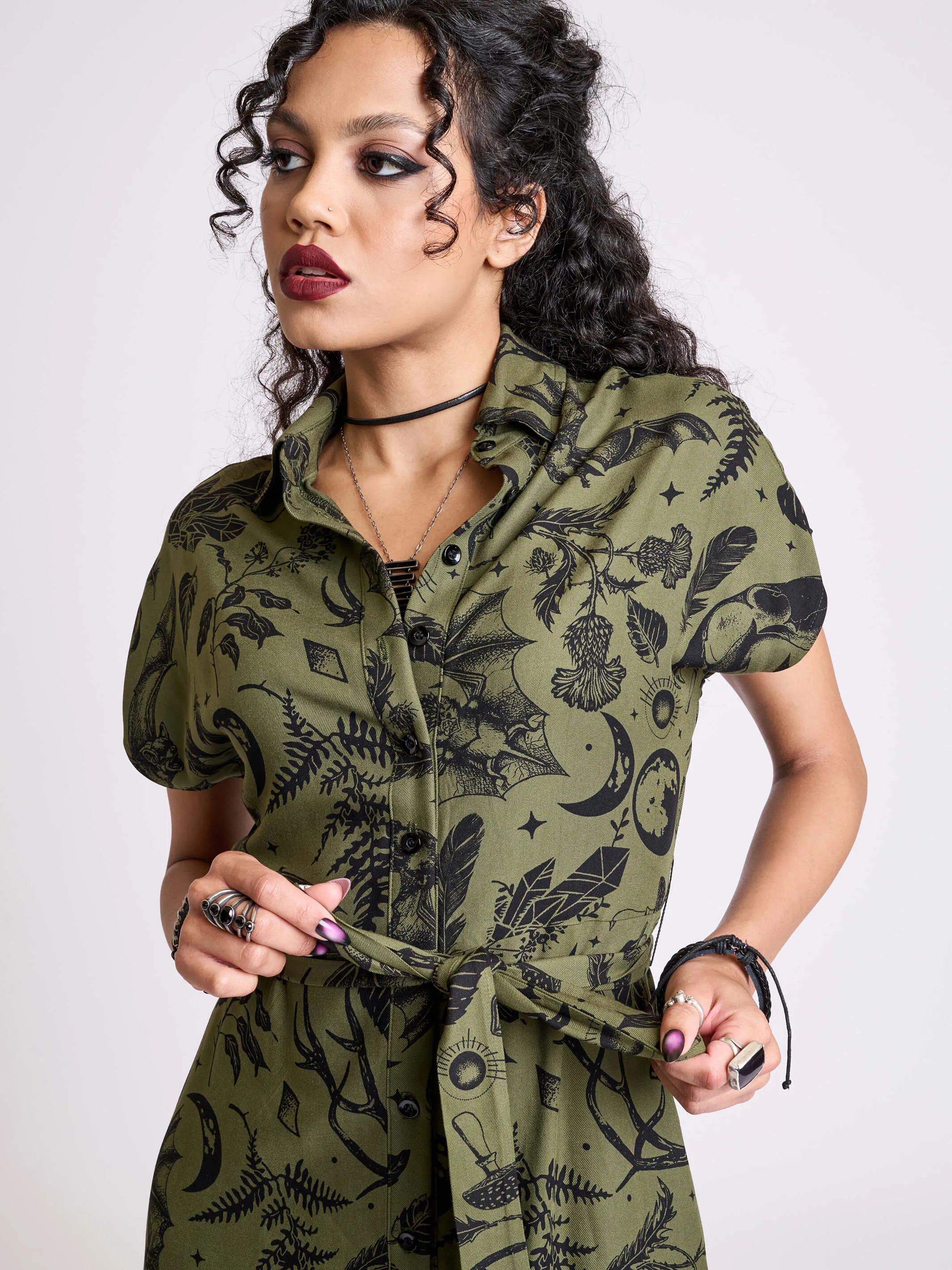 Garden Witch Shirt Dress