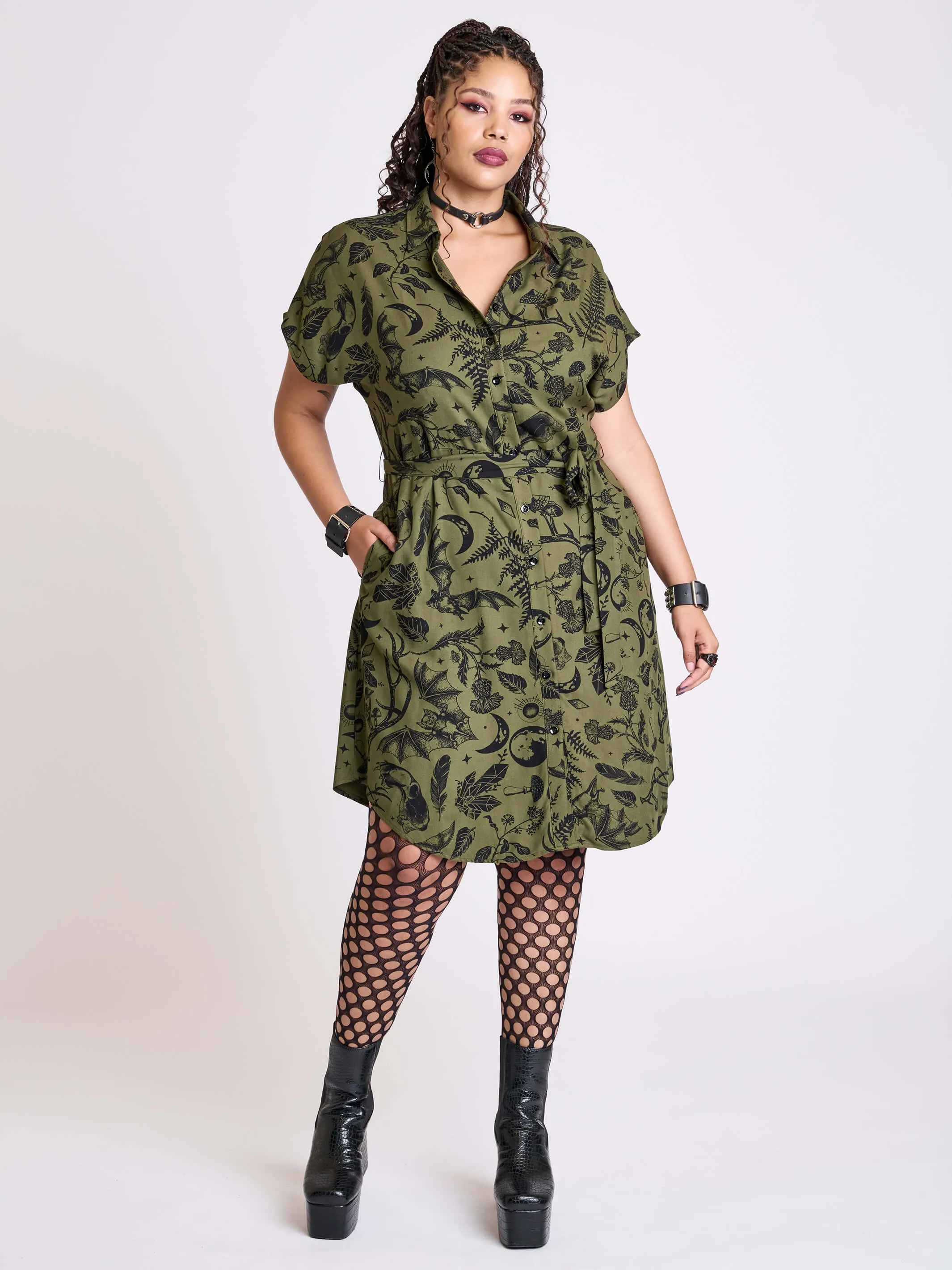 Garden Witch Shirt Dress