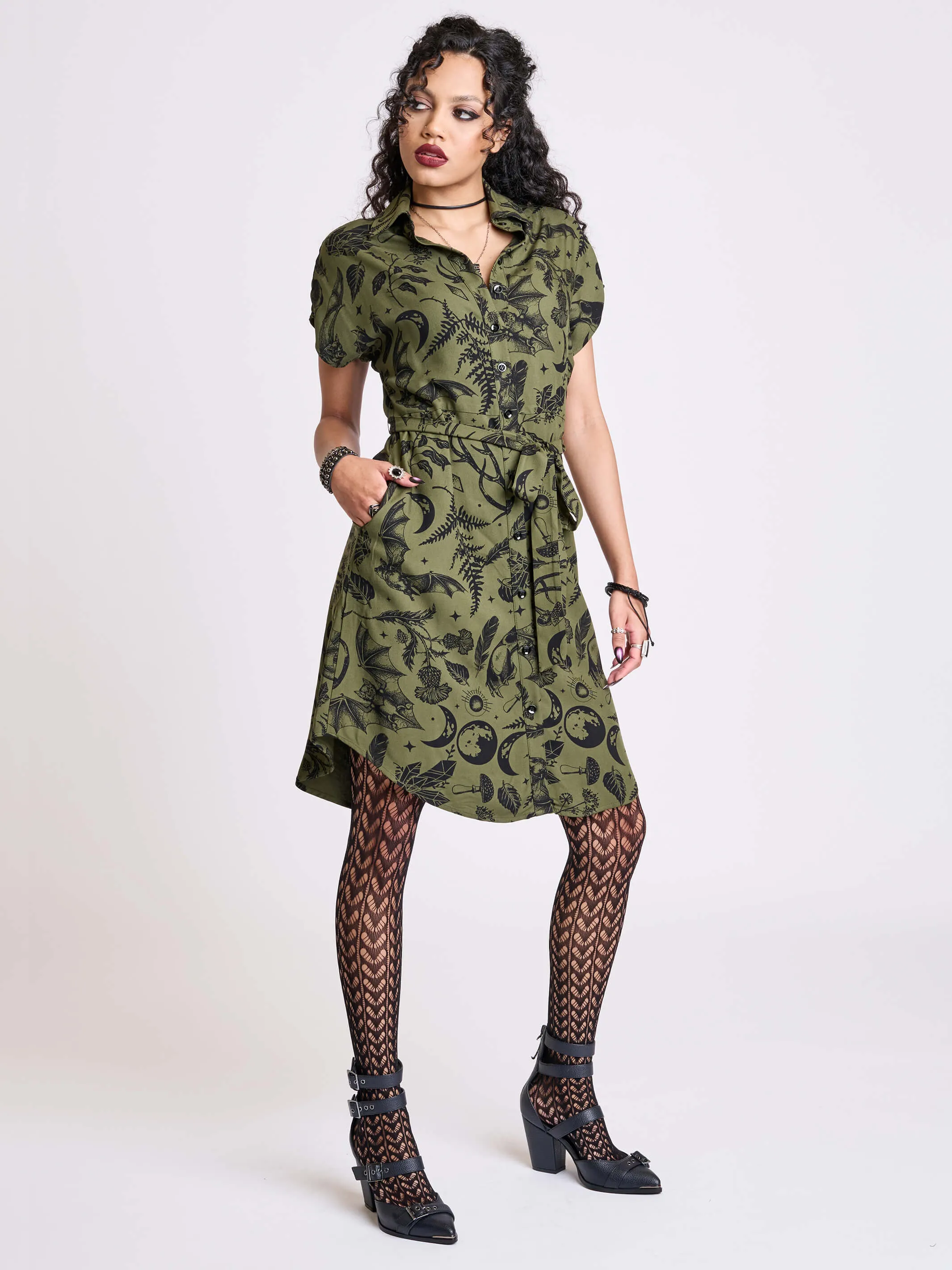 Garden Witch Shirt Dress