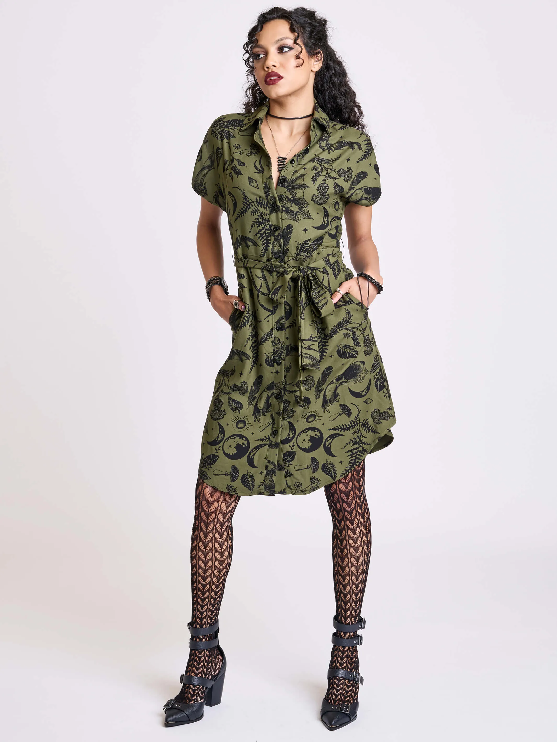 Garden Witch Shirt Dress